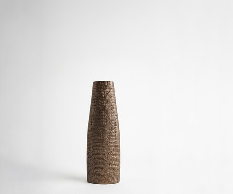 Vase Conico l13 x P7 x H35 cm Aluminium Aurum Satin Moulé
