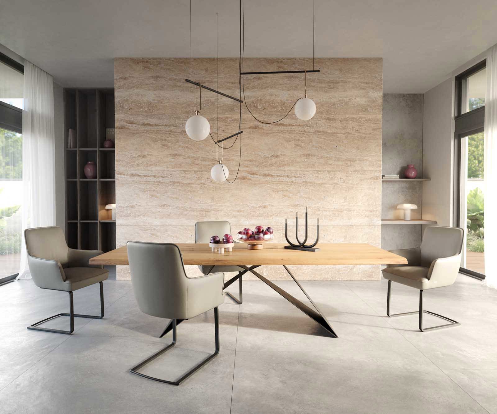 Cantilever Heira-Flex avec accoudoirs cuir de vache couleur boue pied cantilever plat noir ressorts ensachés 4 Cantilever Heira-Flex avec accoudoirs cuir de vache couleur boue pied cantilever plat noir ressorts ensachés 4