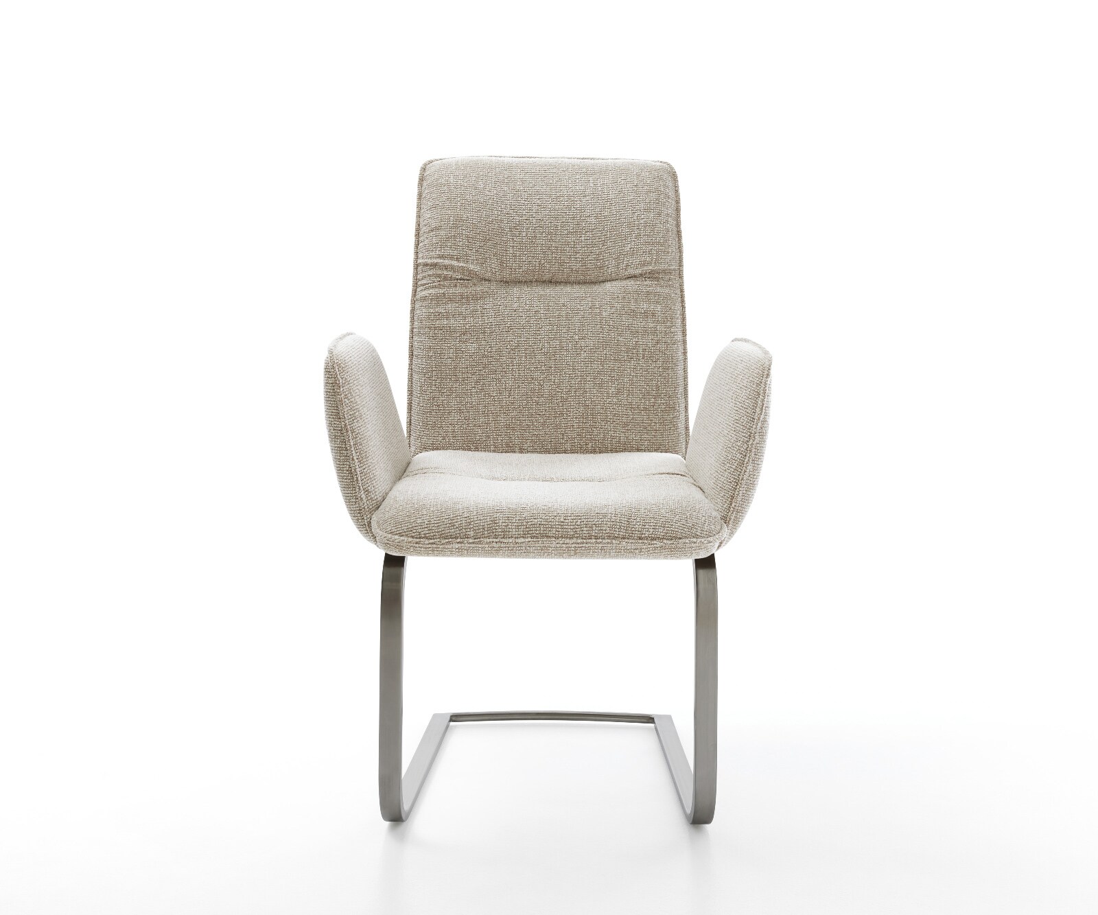 Cantilever Vinja-Flex tissu tissé doux beige pied cantilever plat grafiete 2