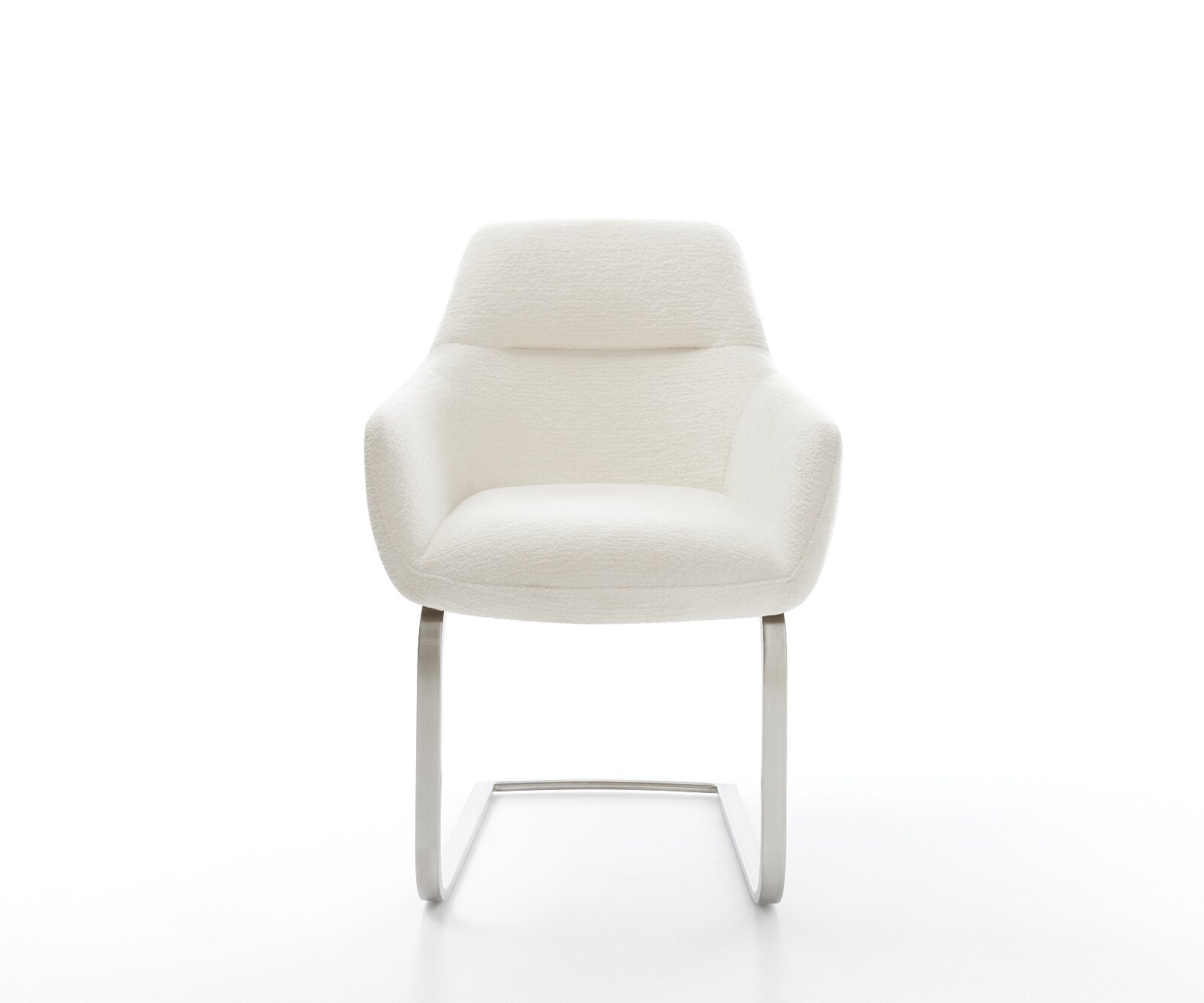 Cantilever Pejo-Flex bouclé doux beige pied cantilever plat acier inoxydable resorts ensachés 2