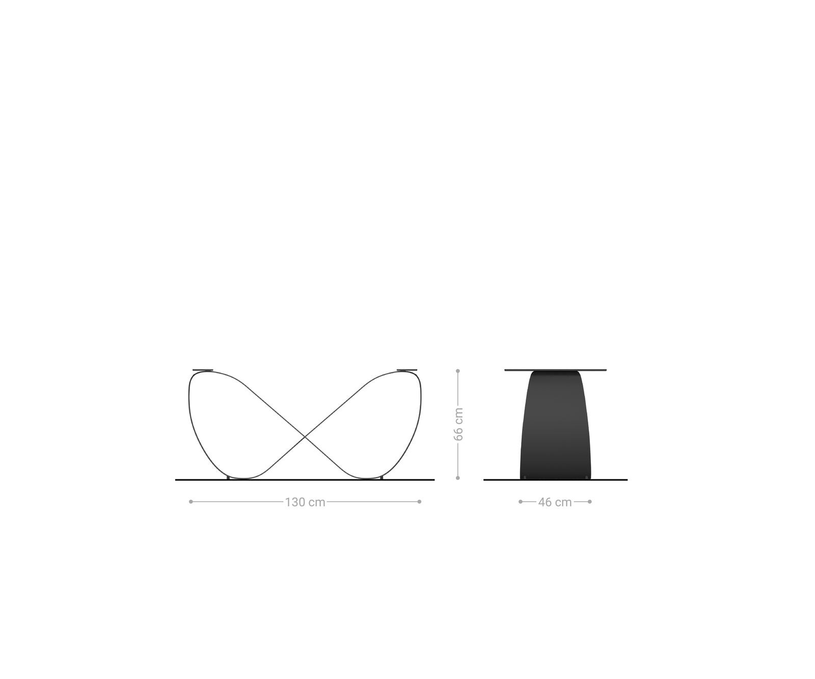 Cadre-de-table Infinity métal noir pour table à rallonges de 180-300 cm 1