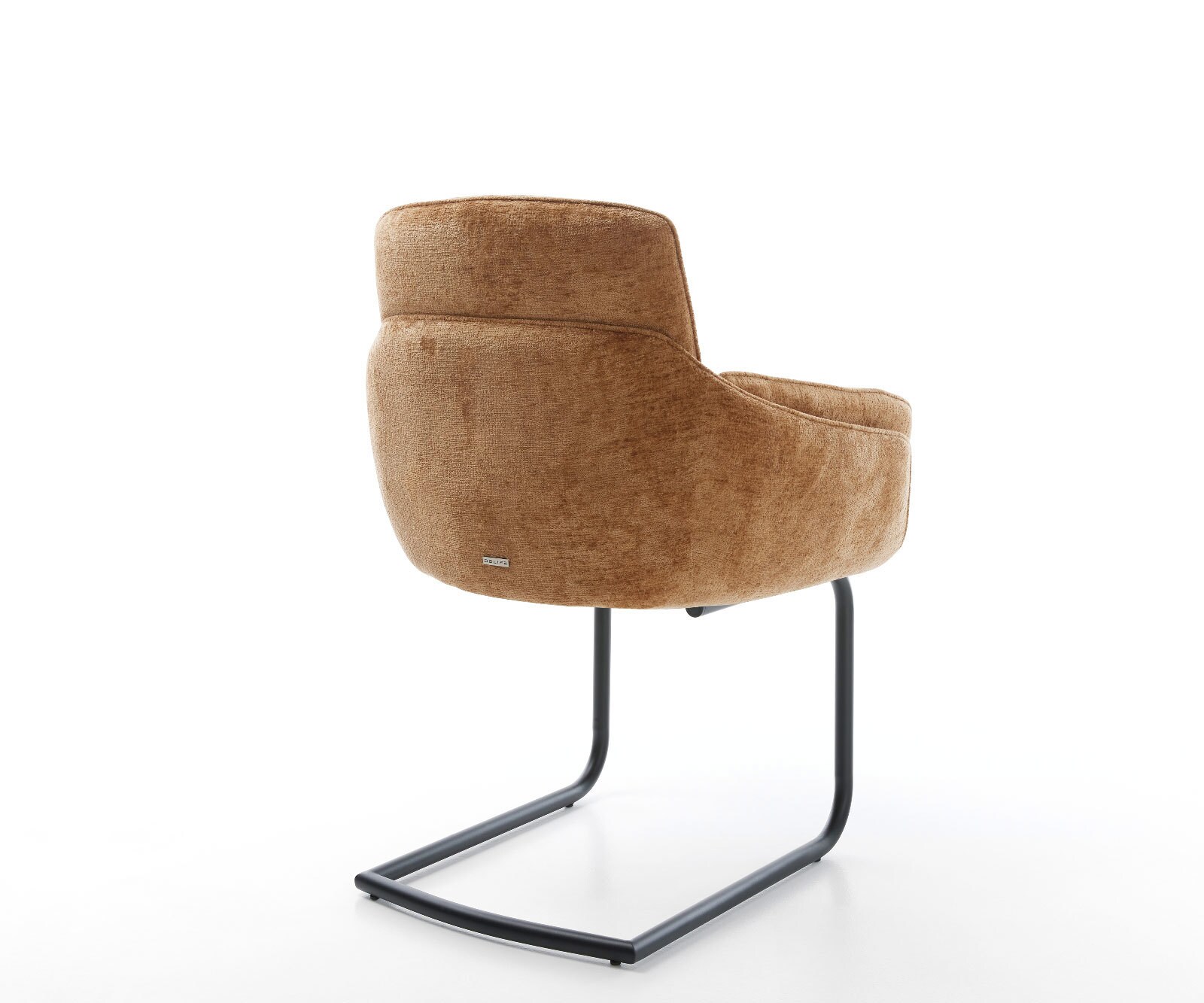 Cantilever Luan-Flex avec accoudoirs chenille rouille pied cantilever rond noir 4 Cantilever Luan-Flex avec accoudoirs chenille rouille pied cantilever rond noir 4