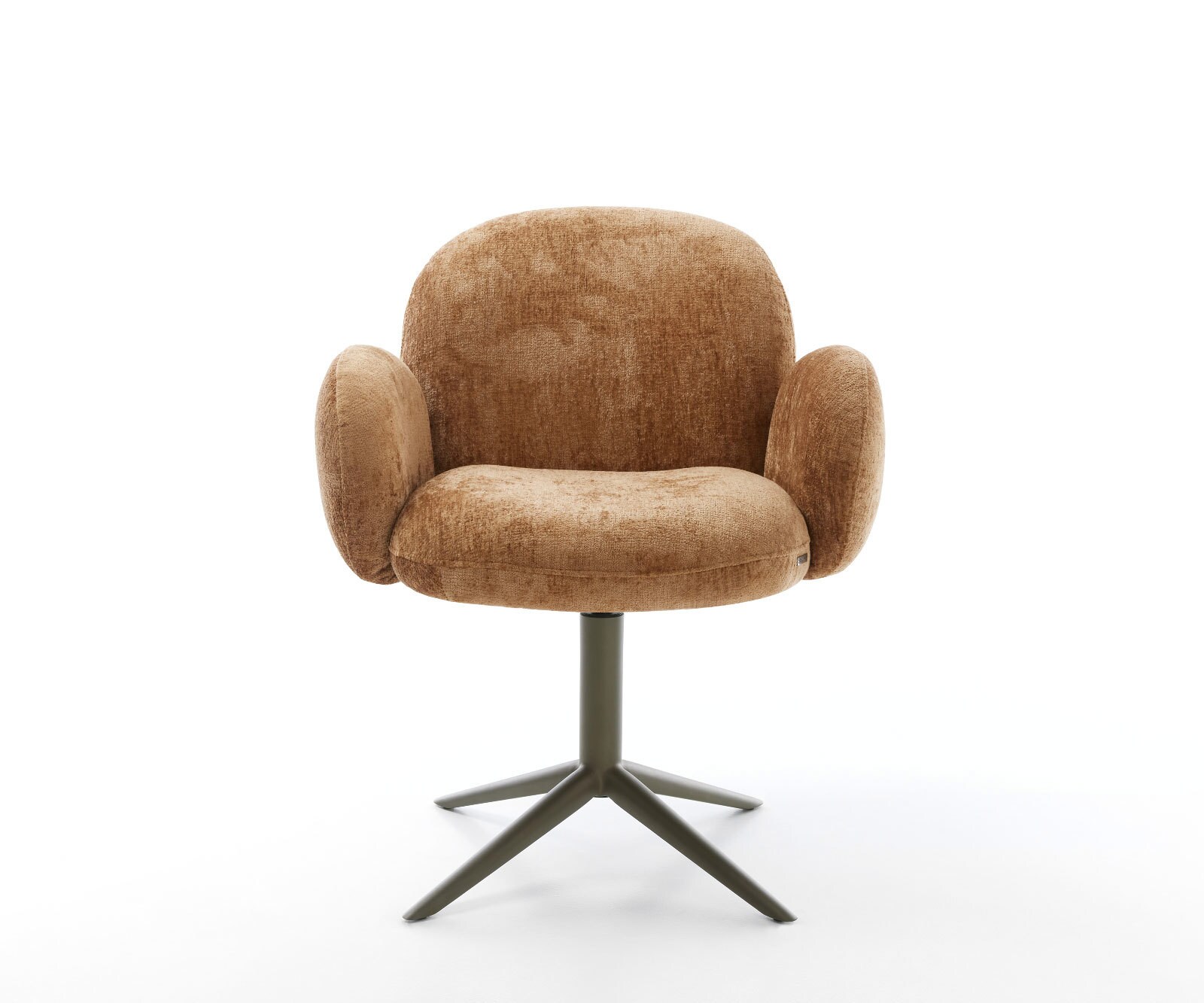 Chaise-pivotante Nube-Flex avec accoudoirs chenille rouille pied de chaise 4 branches aspect titane pivotement sur 360° fonction bascule ressorts ensachés 1 Chaise-pivotante Nube-Flex avec accoudoirs chenille rouille pied de chaise 4 branches aspect titane pivotement sur 360° fonction bascule ressorts ensachés 1