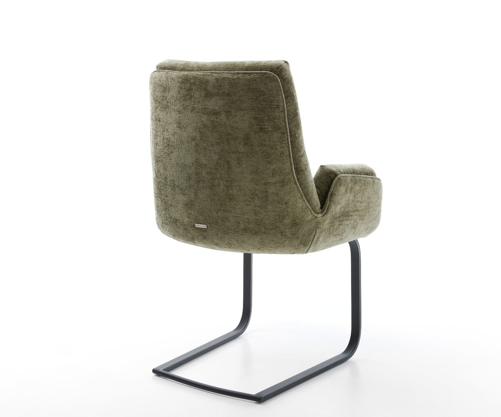 Cantilever Clea-Flex chenille olive pied cantilever plat noir 4 Cantilever Clea-Flex chenille olive pied cantilever plat noir 4
