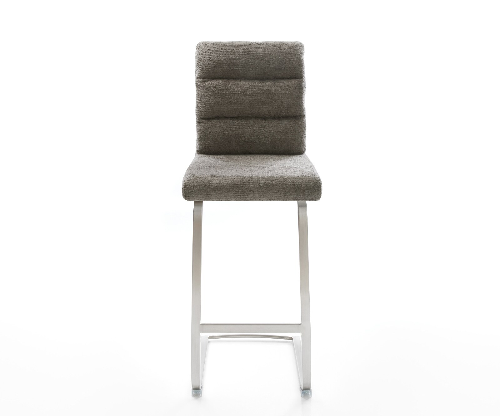 Chaise-de-bar Pela-Flex Bouclé doux Boue Pied cantilever acier inoxydable Argent 1
