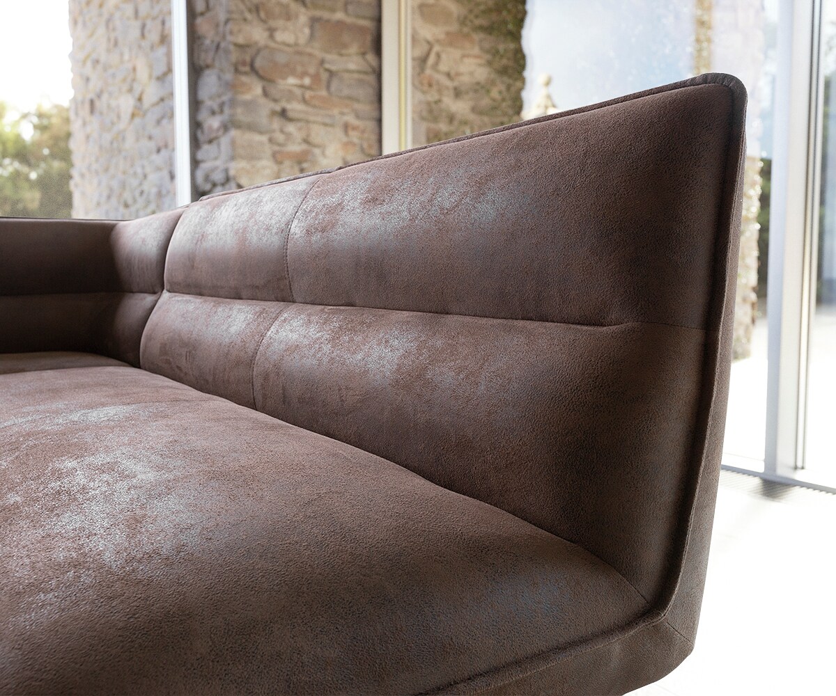 Banc-d'angle Salvo 200x160 cm marron vintage métal noir variable 6