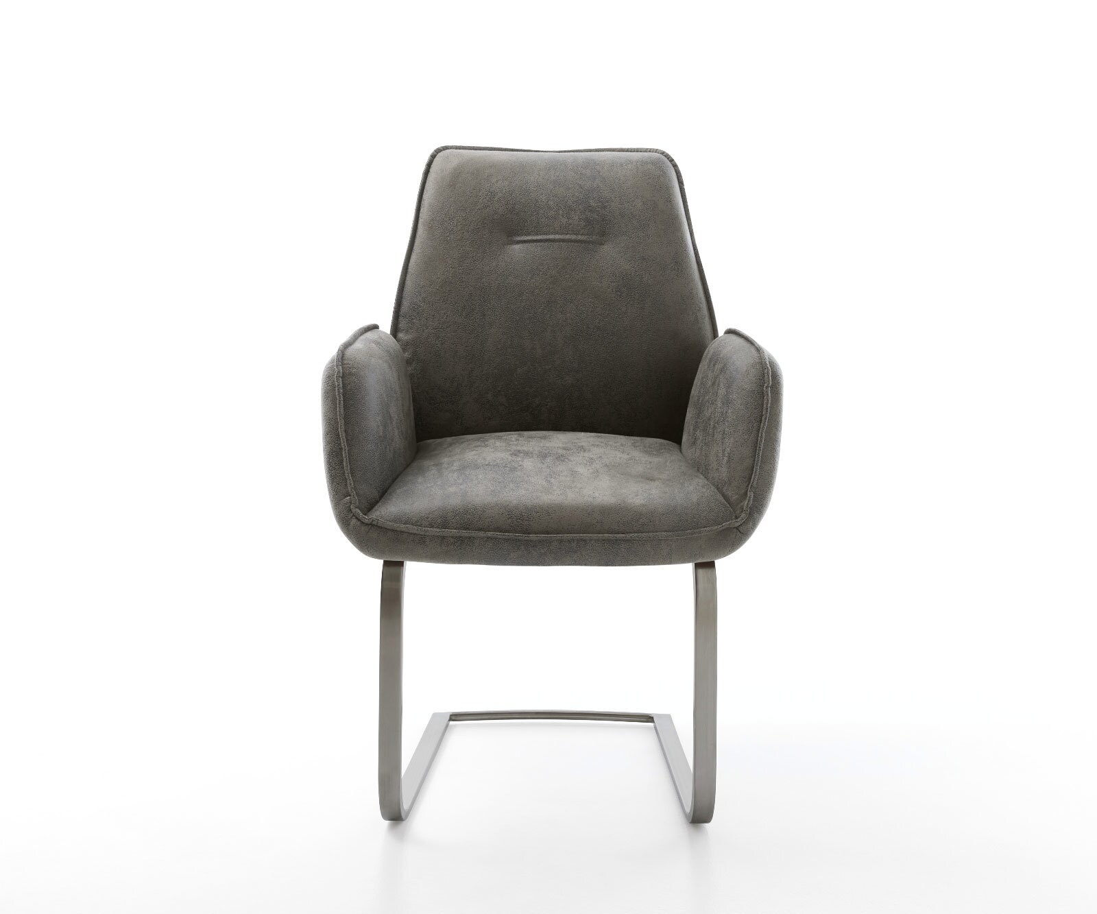 Cantilever Zoa-Flex microvelours gris antique pied cantilever plat grafiete ressorts ensachés 1