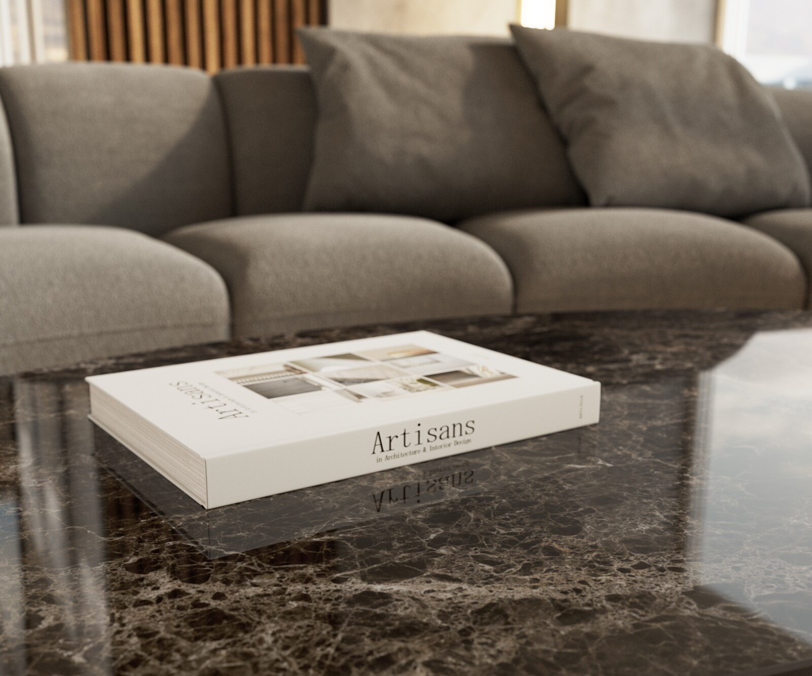 Table basse Edge Oval 140x80 cm céramique Laminam® Emperador Extra Lucidato brun foncé Parabi acier inoxydable brossé 6