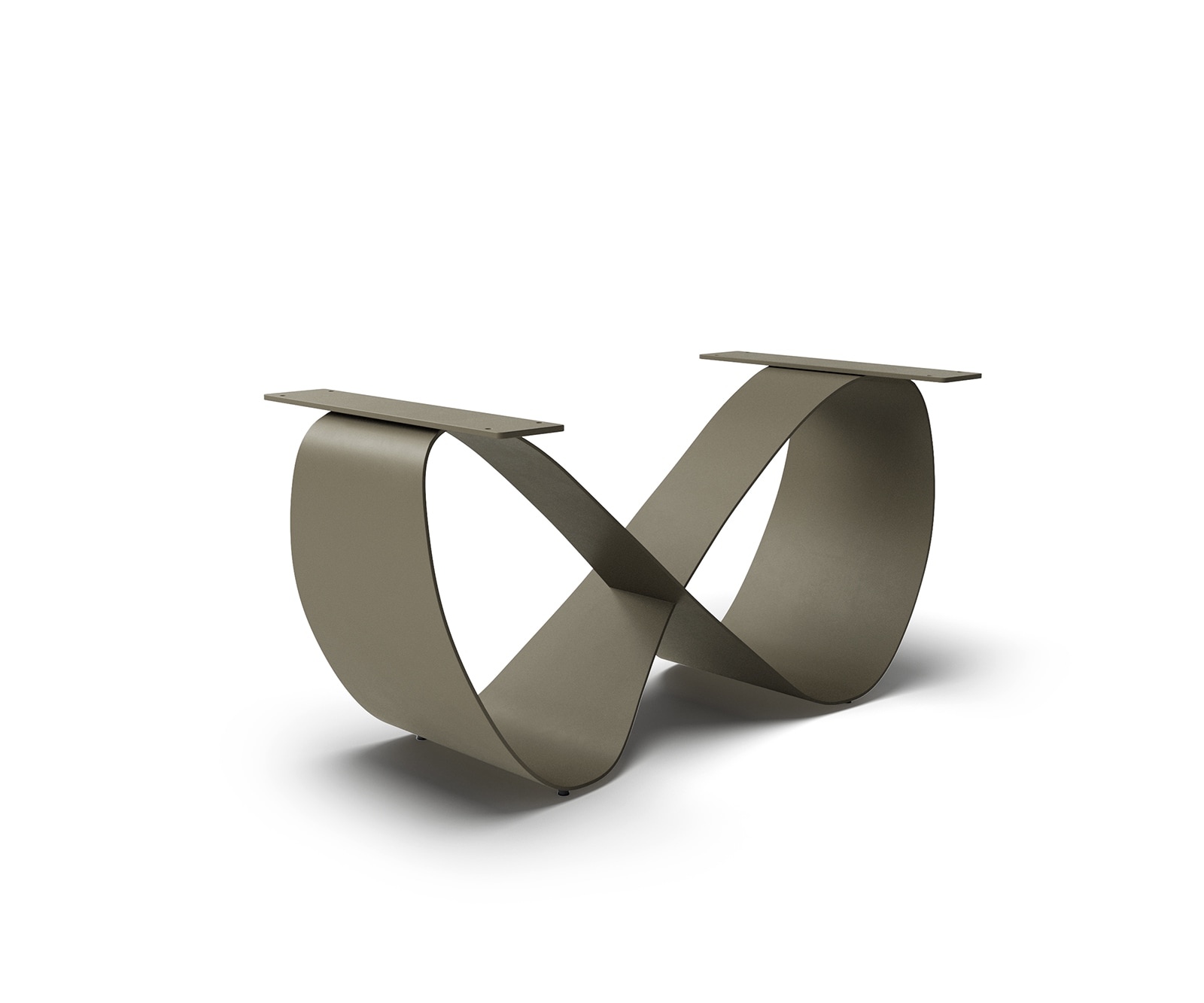 Cadre-de table Infinity Métal finition effet titane Table à rallonges de 180-300 cm