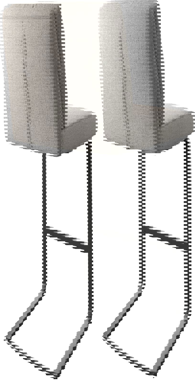 Chaise-de-bar Pela-Flex rayures gris clair chaise cantilever métal plat 4