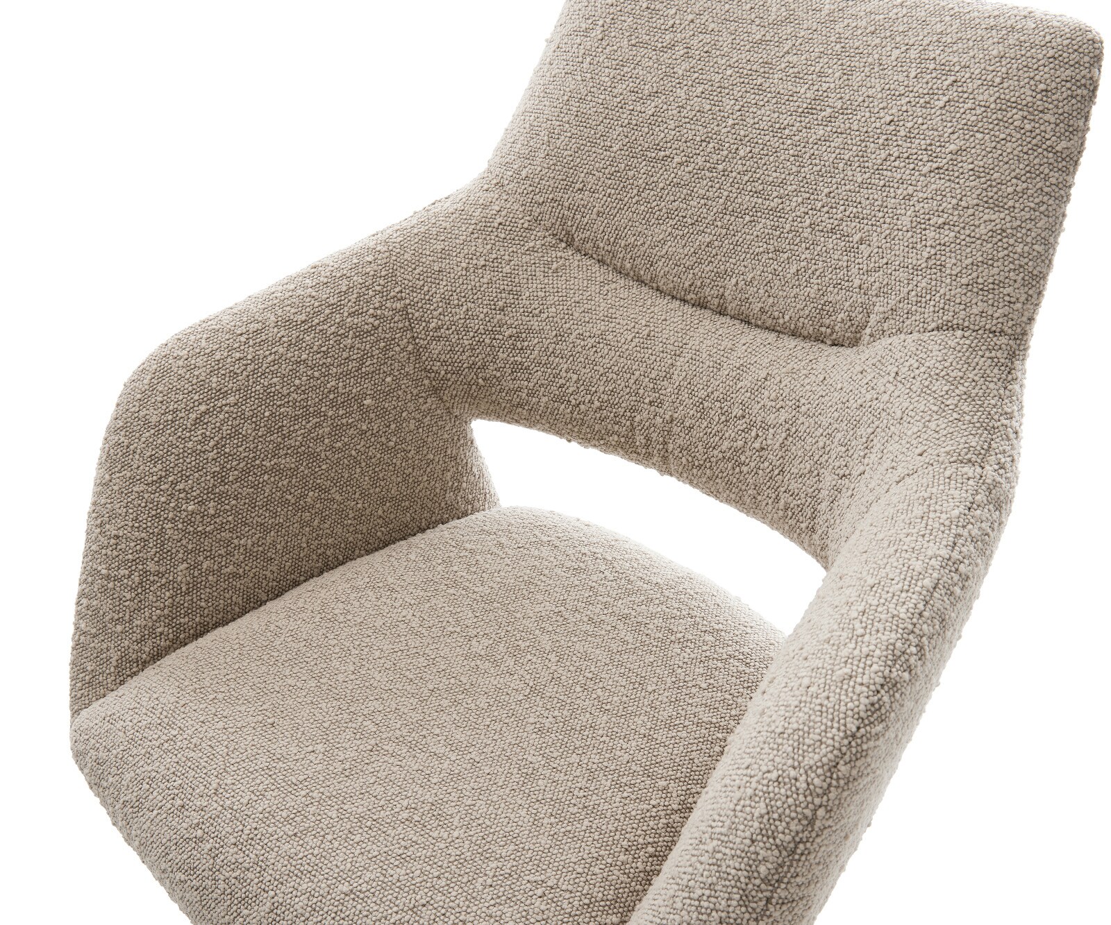 Chaise-de-bar Yago-Flex Bouclé Boue Pied cantilever plat noir Noir Ressort ensaché 4
