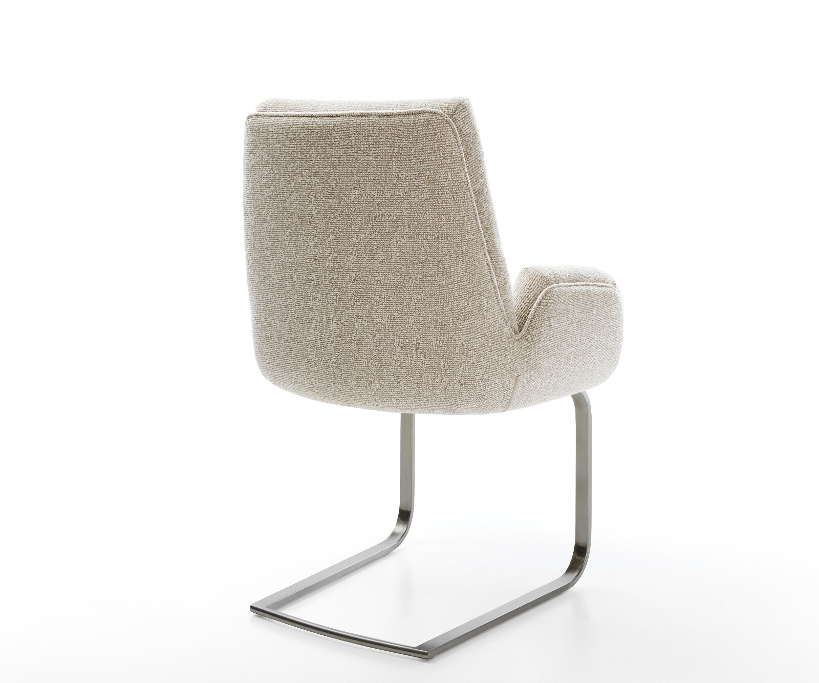 Cantilever Clea-Flex tissu tissé doux beige pied cantilever plat grafiete 5