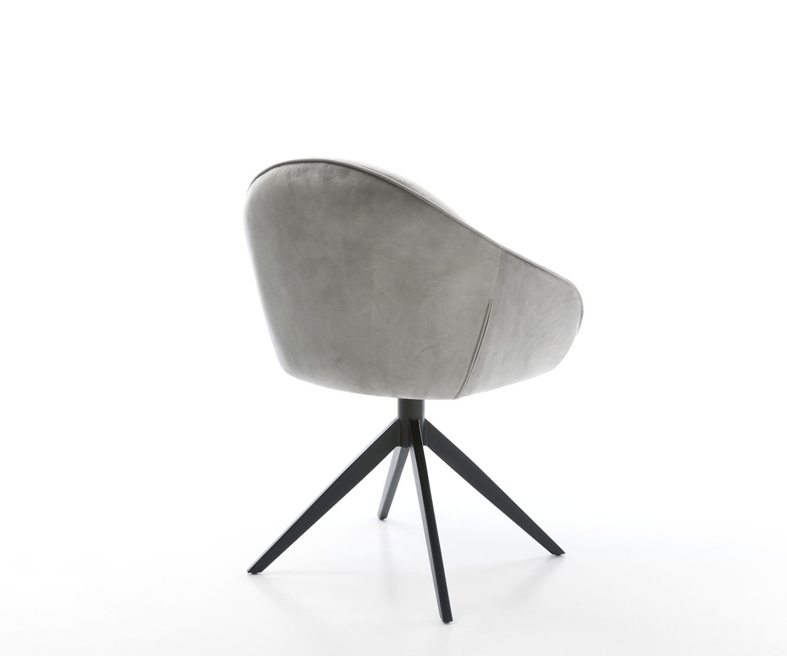 Chaise-pivotante Gaio-Flex velours gris pied croisé large noir pivotement sur 360° fonction bascule 4 Chaise-pivotante Gaio-Flex velours gris pied croisé large noir pivotement sur 360° fonction bascule 4