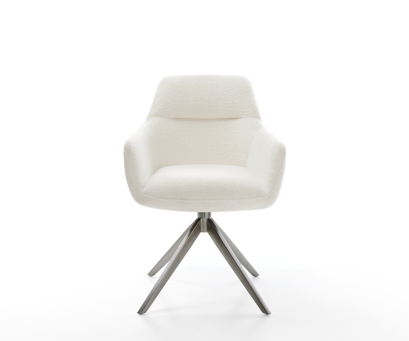 Chaise-pivotante Pejo-Flex bouclé doux beige pied croisé large grafiete pivotement sur 360° fonction bascule resorts ensachés 1