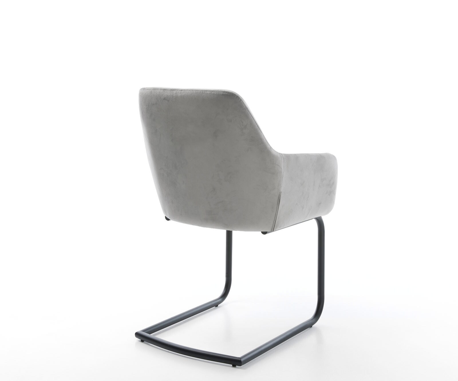 Cantilever Pejo-Flex velours gris pied cantilever rond noir ressorts ensachés 5