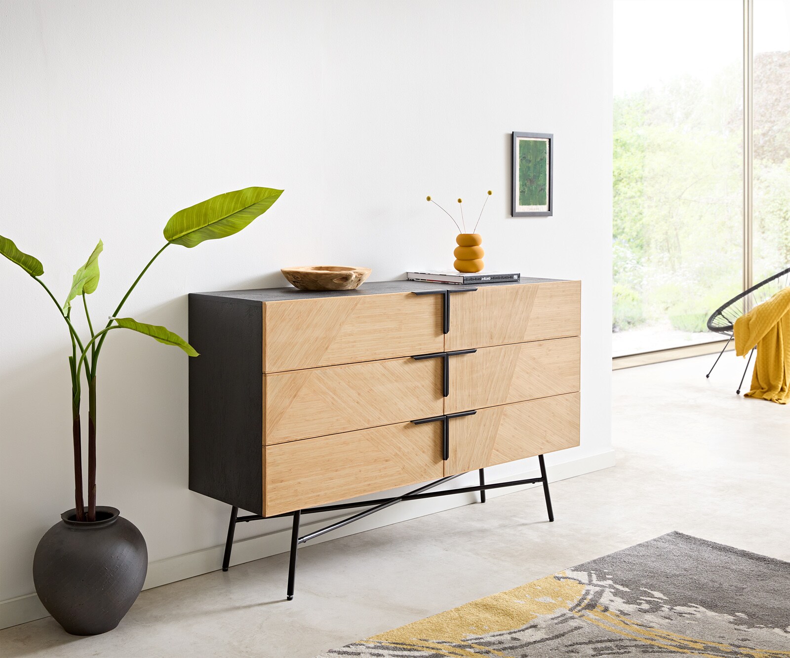 Buffet Mikkusu bambou naturel mangue noir 3