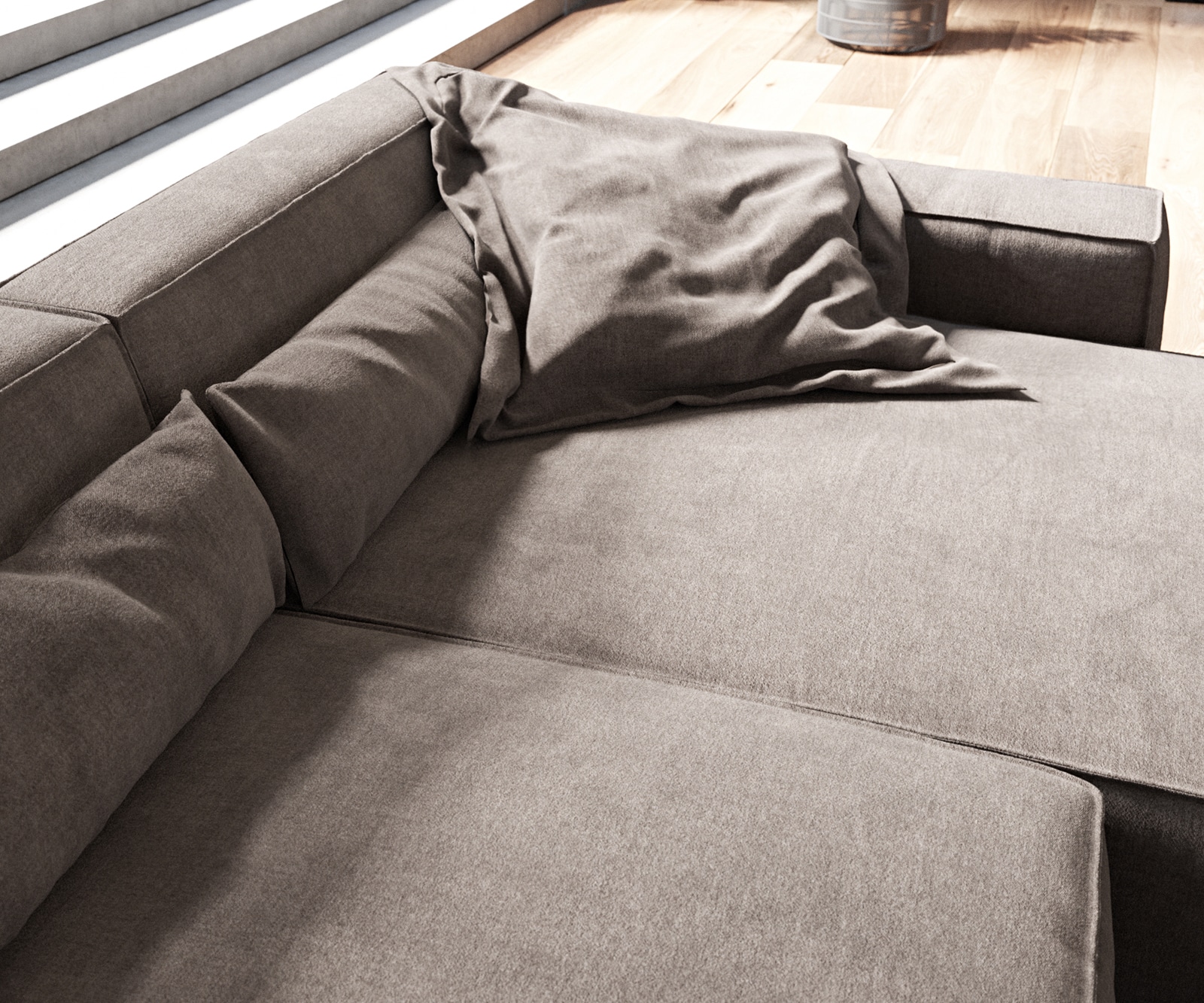 Canapé d'angle Sirpio XL 370x170 cm Microfibre Marron Kaki Recamiere variable 6 Canapé d'angle Sirpio XL 370x170 cm Microfibre Marron Kaki Recamiere variable 6