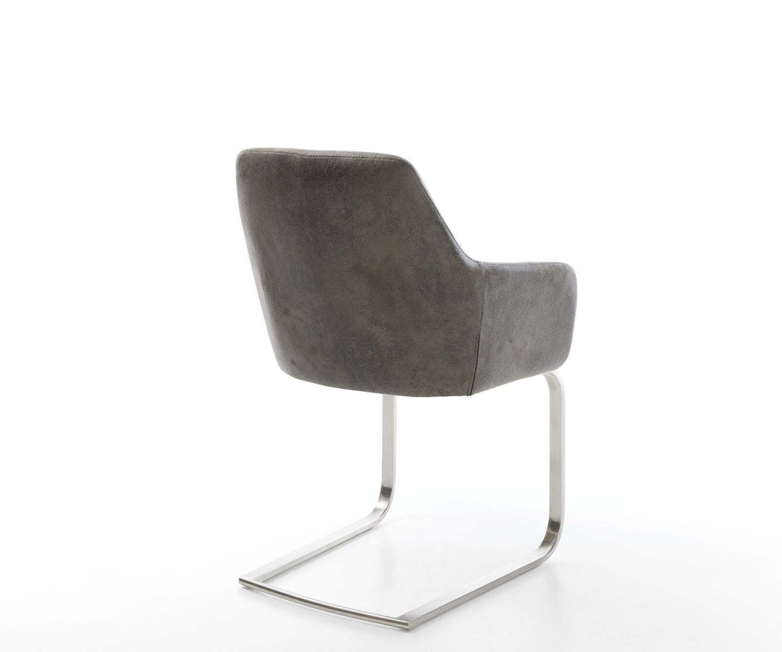 Cantilever Pejo-Flex microvelours gris antique pied cantilever plat acier inoxydable brossé ressorts ensachés 4 Cantilever Pejo-Flex microvelours gris antique pied cantilever plat acier inoxydable brossé ressorts ensachés 4