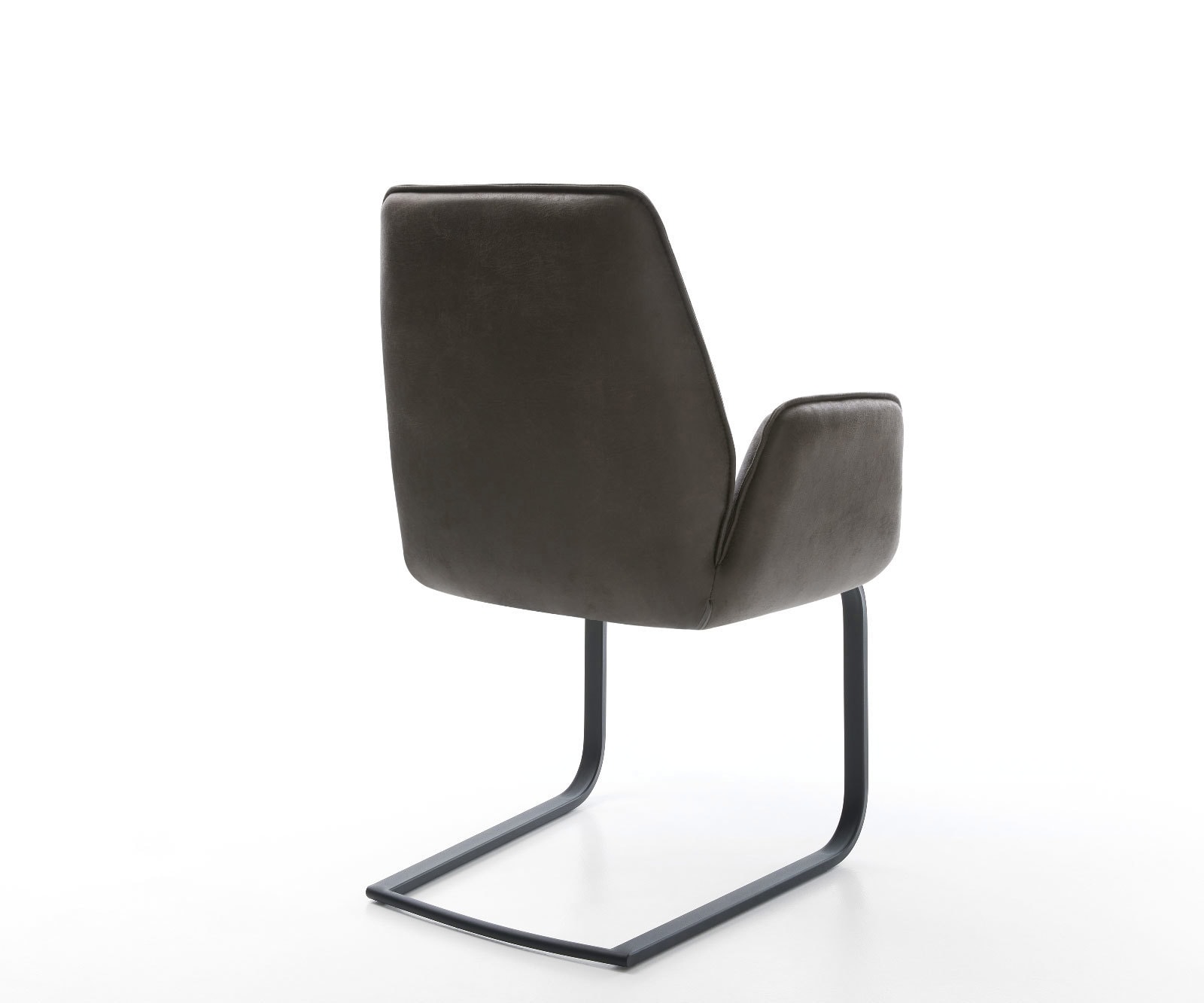 Cantilever Zoa-Flex microvelours anthracite vintage pied cantilever plat noir ressorts ensachés 4 Cantilever Zoa-Flex microvelours anthracite vintage pied cantilever plat noir ressorts ensachés 4