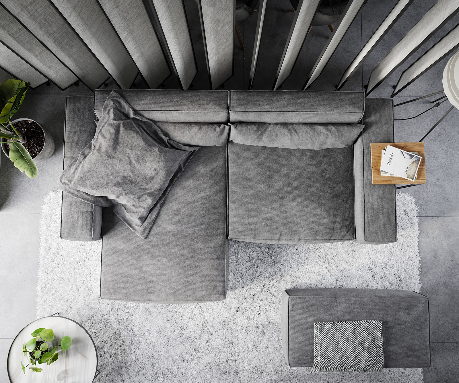 Canapé d'angle Sirpio XL 270x170 cm Microfibre Taupe Recamiere variable avec Tabouret 5 Canapé d'angle Sirpio XL 270x170 cm Microfibre Taupe Recamiere variable avec Tabouret 5