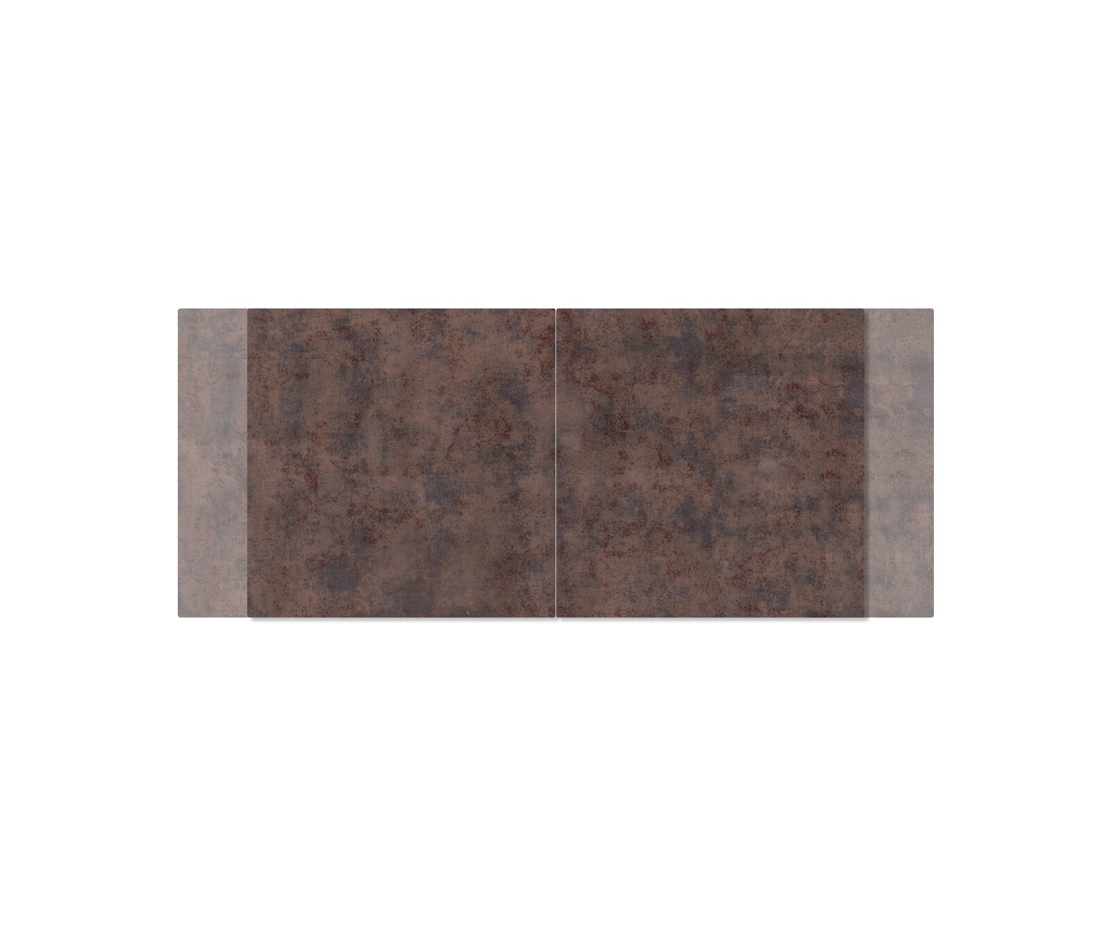 Table-à-manger Edge 180-220x90cm verre Antique-marron pieds milieu croisé argent 4