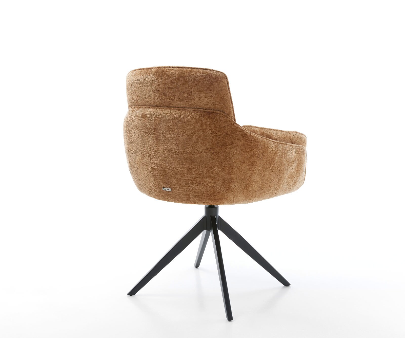 Chaise-pivotante Luan-Flex avec accoudoirs chenille rouille pied croisé large noir pivotement sur 360° fonction bascule 4 Chaise-pivotante Luan-Flex avec accoudoirs chenille rouille pied croisé large noir pivotement sur 360° fonction bascule 4