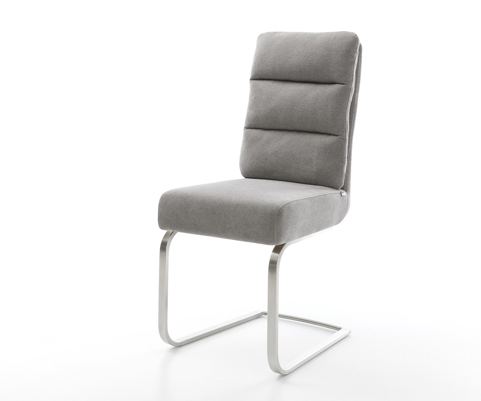 Cantilever Pela-Flex tissu structuré doux gris pied cantilever plat acier inoxydable resorts ensachés 1