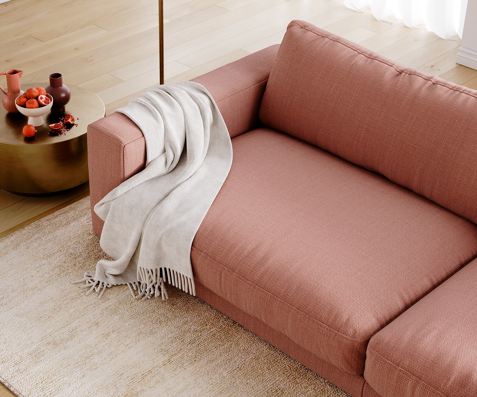 Bigsofa Cubico 290x120 cm Flachgewebe Orange 6