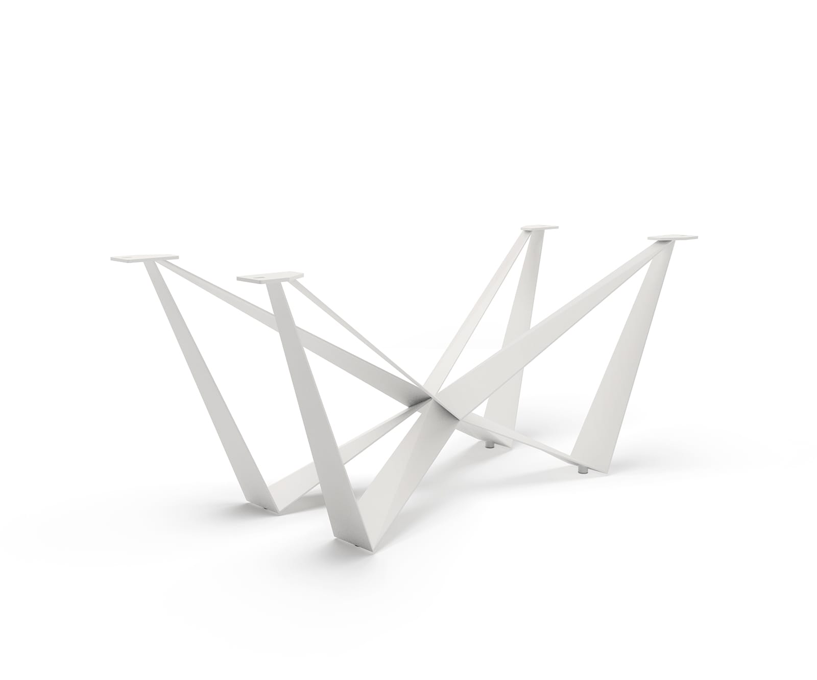 Cadre-de-table Spider métal blanc pour plateaux à partir de 200 cm