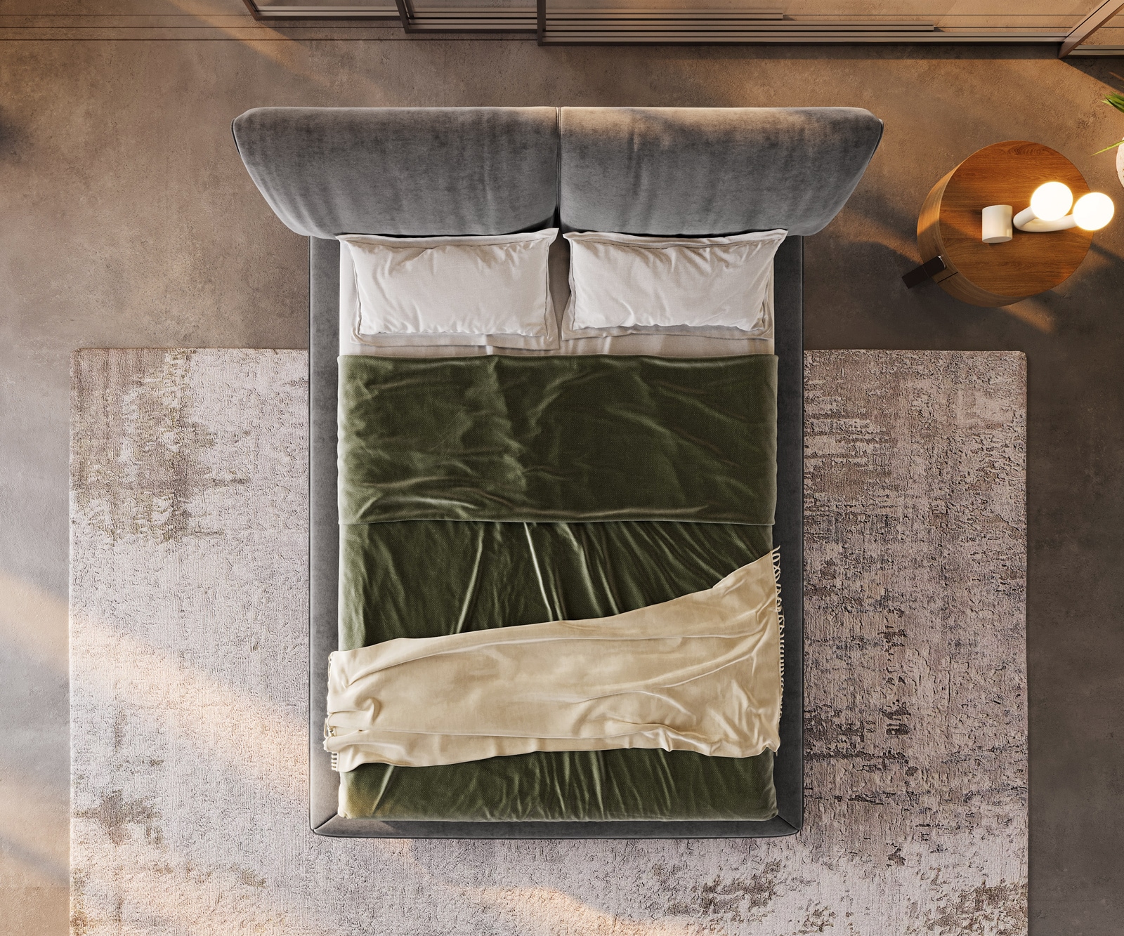 Sommier rembourré Cusino 140x200 cm microfibre grise 5 Sommier rembourré Cusino 140x200 cm microfibre grise 5