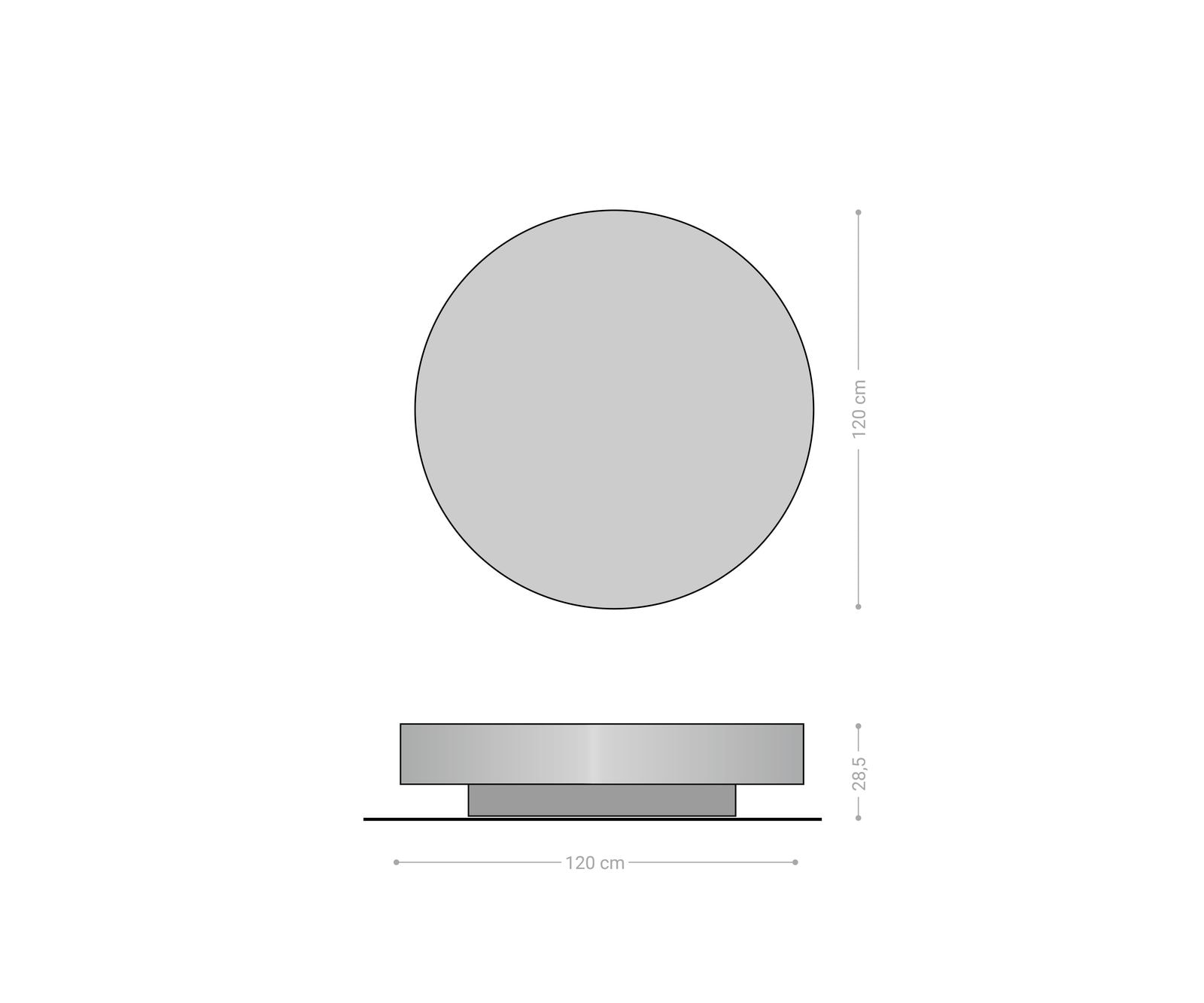 Table-basse Ryo 120x30 cm or métallique 1 Table-basse Ryo 120x30 cm or métallique 1