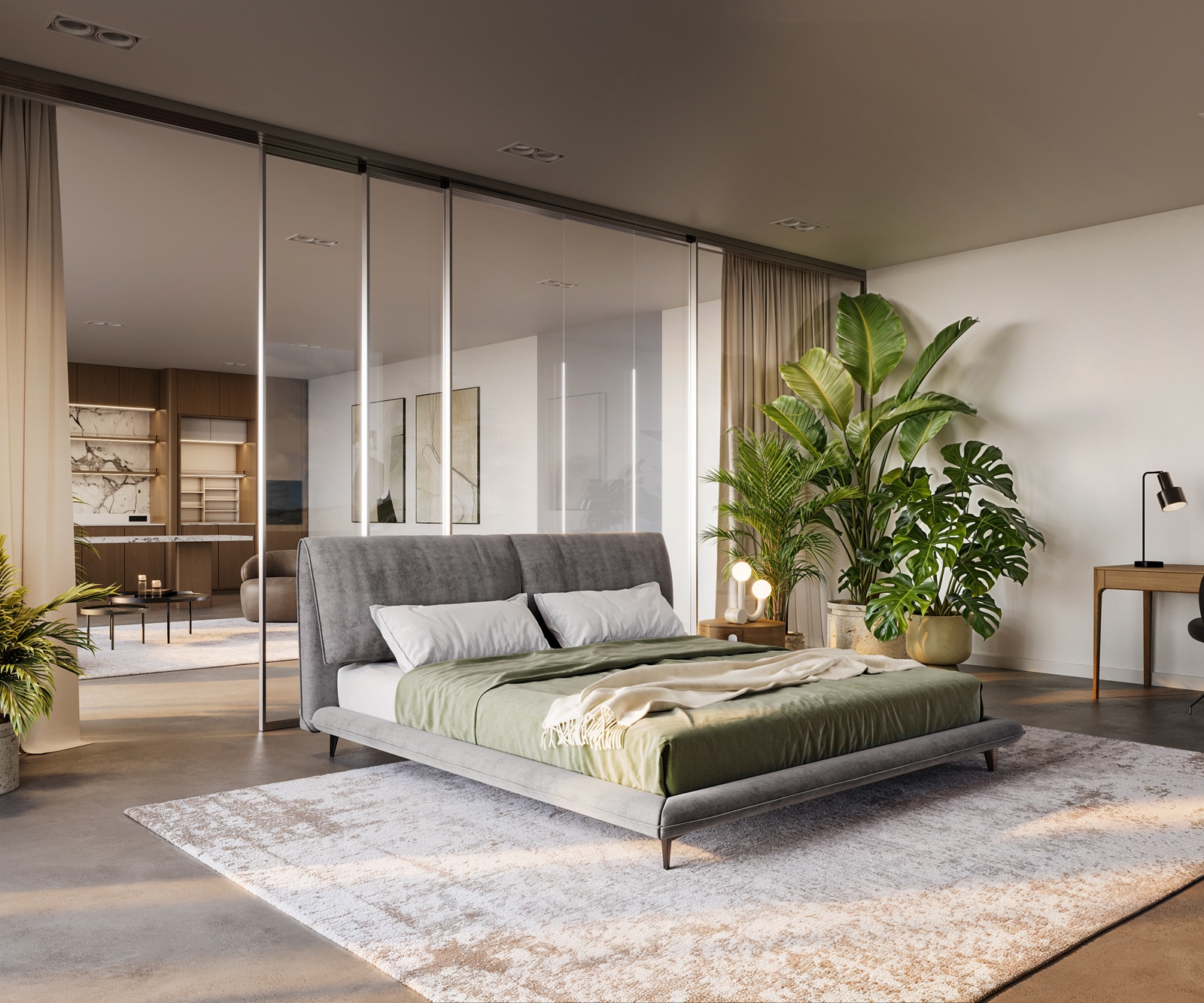 Sommier rembourré Cusino 180x200 cm microfibre grise Sommier rembourré Cusino 180x200 cm microfibre grise