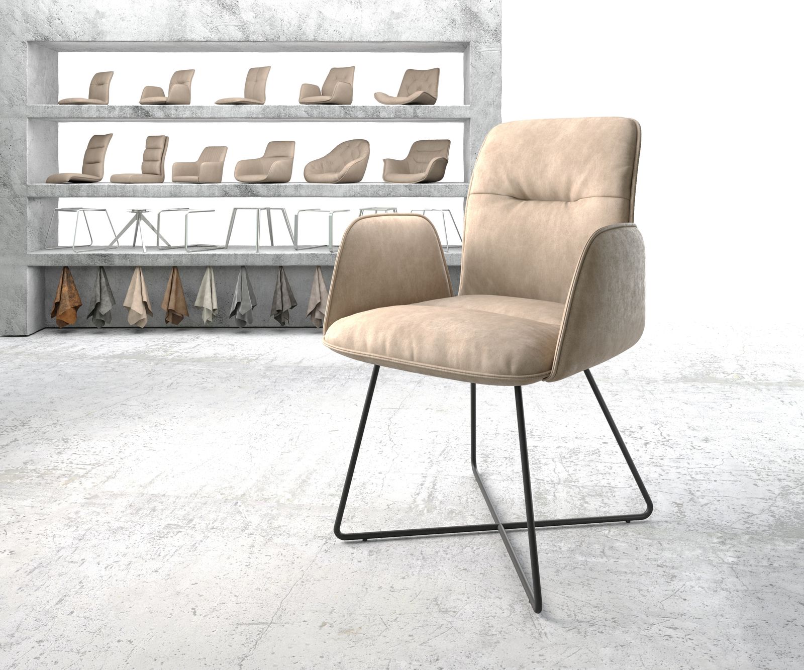 Chaise-de-salle-à-manger Vinja-Flex Chaise rembourrée 3
