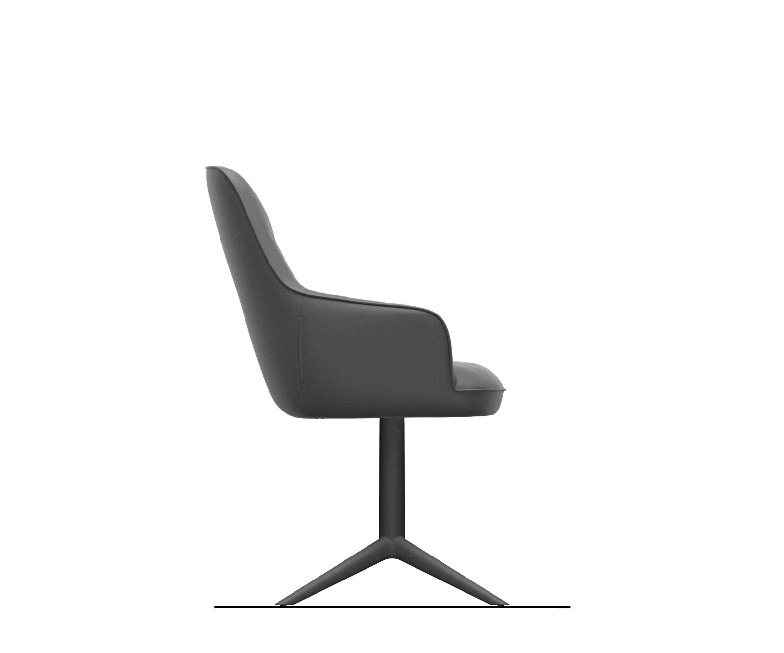 Chaise-pivotante Zelia-Flex mit Armlehnen microvelours taupe vintage pied de chaise 4 branches grafiete pivotement sur 360° fonction bascule ressorts ensachés 9