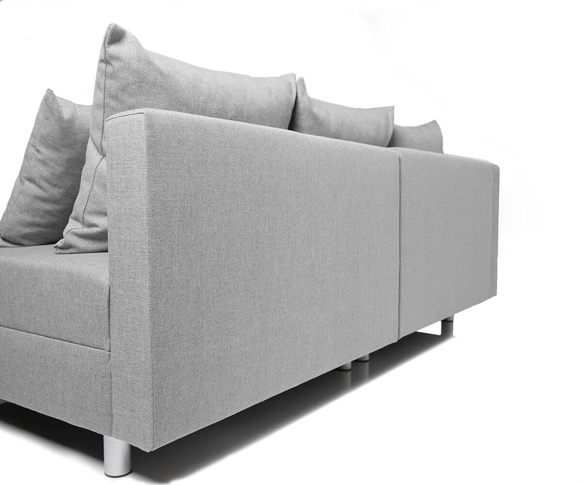 Canapé Clovis gris tabouret tissu plat ottoman  gauche canapé modulable 2 Canapé Clovis gris tabouret tissu plat ottoman  gauche canapé modulable 2
