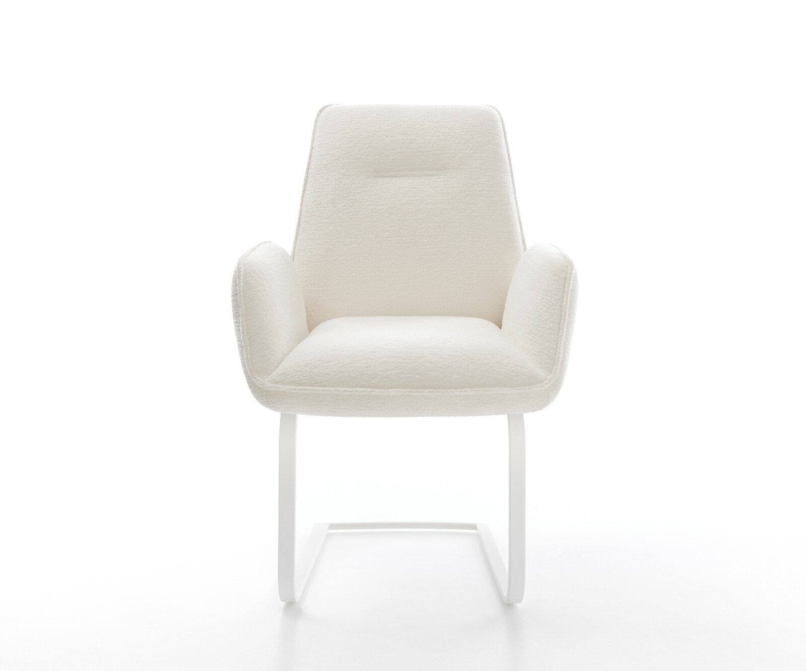 Cantilever Zoa-Flex bouclé doux beige pied cantilever plat blanc resorts ensachés 2