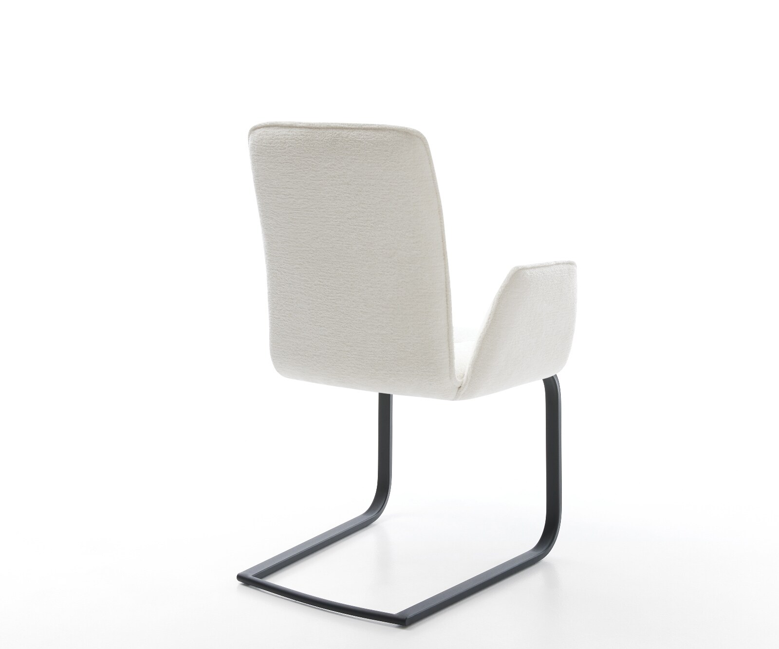 Cantilever Vinja-Flex bouclé doux beige pied cantilever plat noir 4