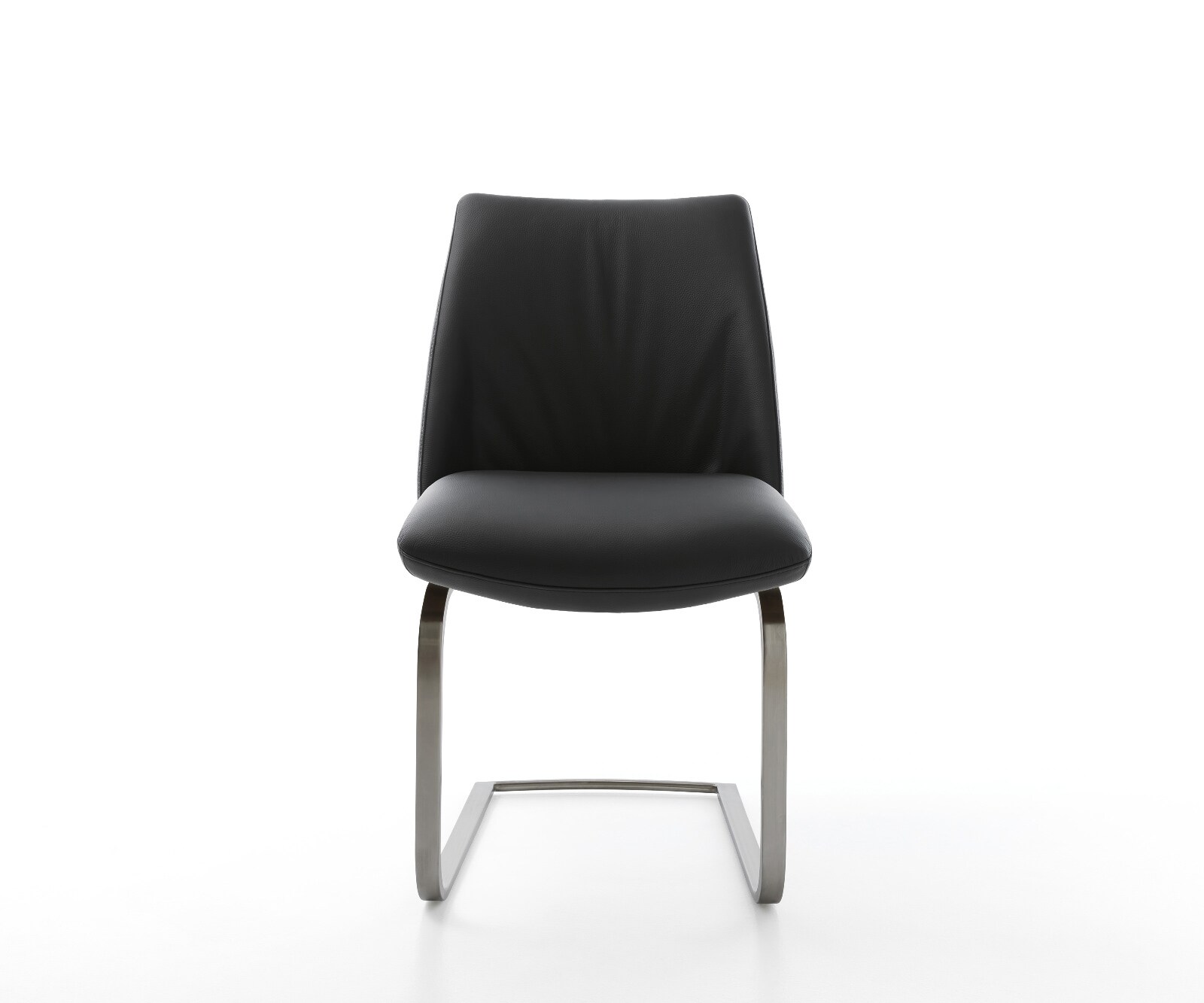 Cantilever Elso-Flex cuir de vache noir pied cantilever plat grafiete ressorts ensachés 2
