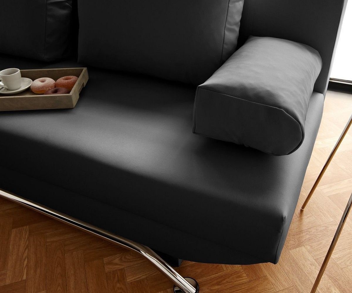 Canapé-lit Cady 200x90 cm noir avec fonction lit 4 Canapé-lit Cady 200x90 cm noir avec fonction lit 4