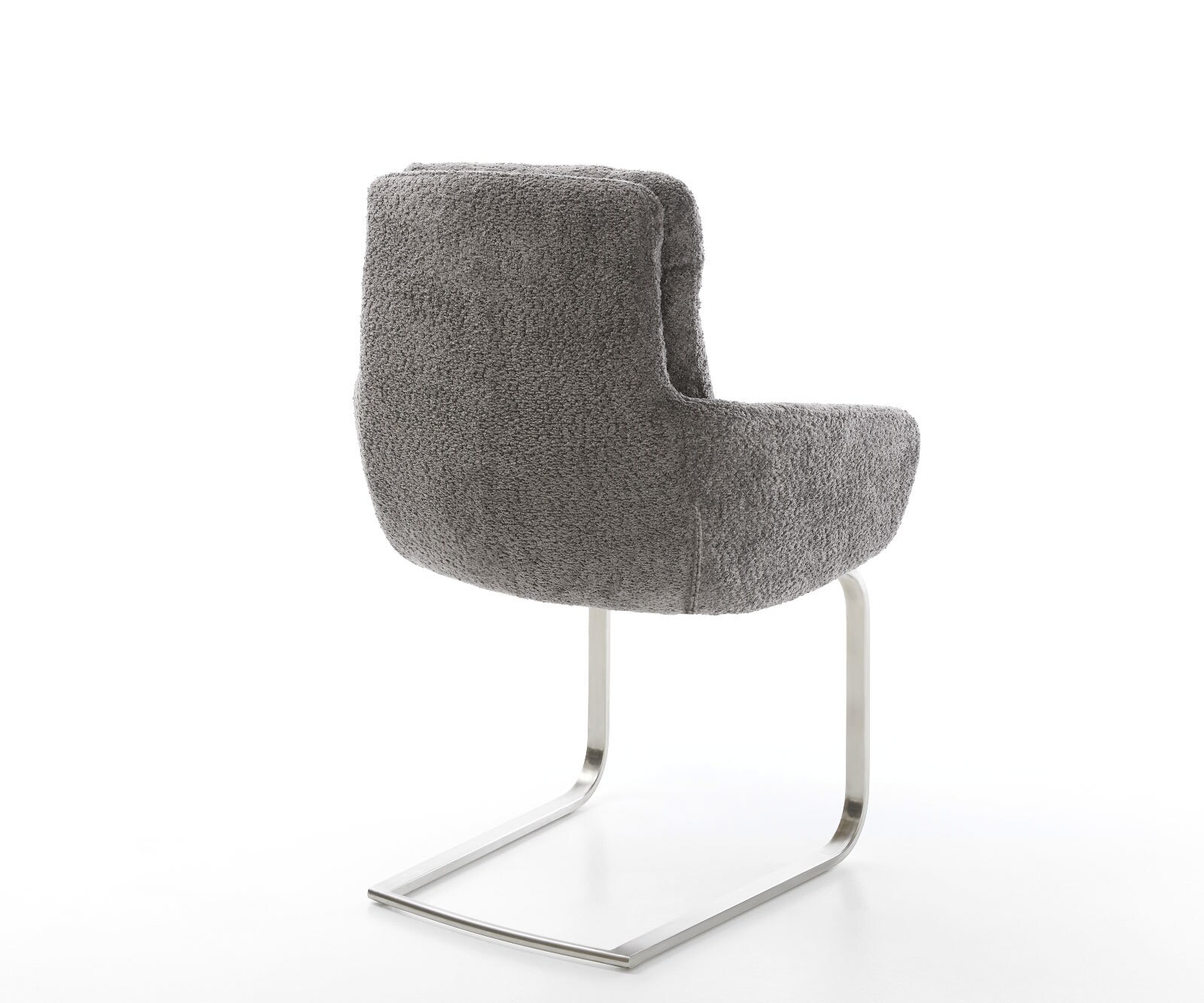 Cantilever Abelia-Flex avec accoudoirs bouclé gris pied cantilever plat acier inoxydable brossé 4 Cantilever Abelia-Flex avec accoudoirs bouclé gris pied cantilever plat acier inoxydable brossé 4