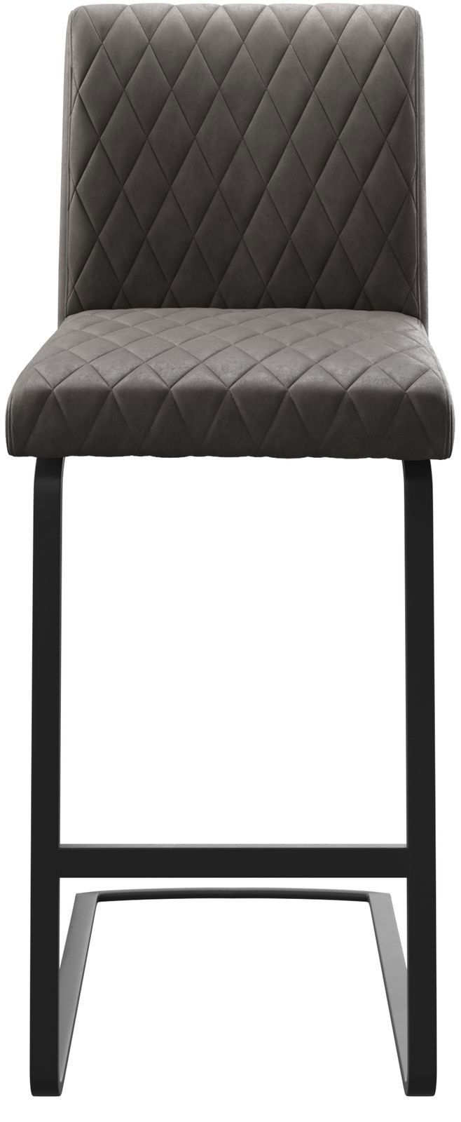 Chaise-de-bar Earnest-Flex piqué en diamant Vintage anthracite  chaise cantilever métal plat 3