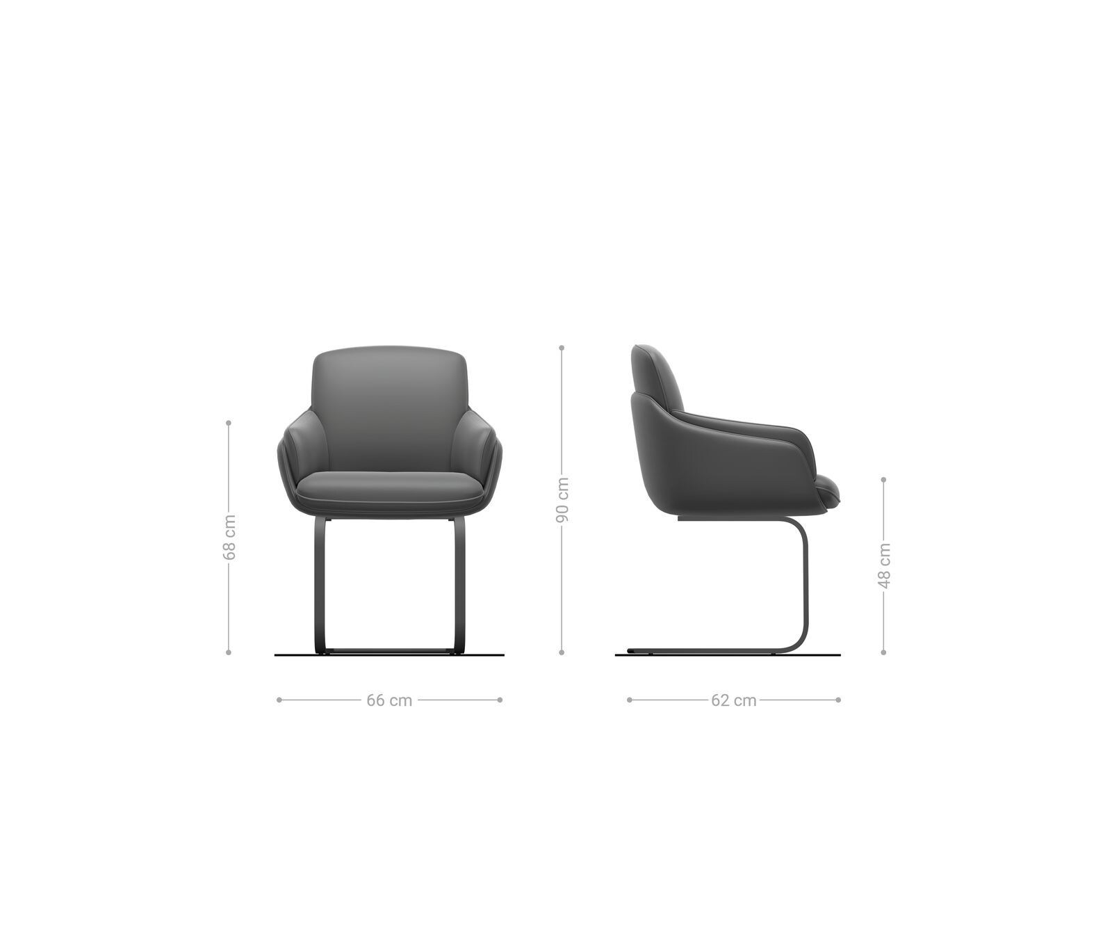 Cantilever Luan-Flex avec accoudoirs chenille rouille pied cantilever plat aspect titane 5 Cantilever Luan-Flex avec accoudoirs chenille rouille pied cantilever plat aspect titane 5