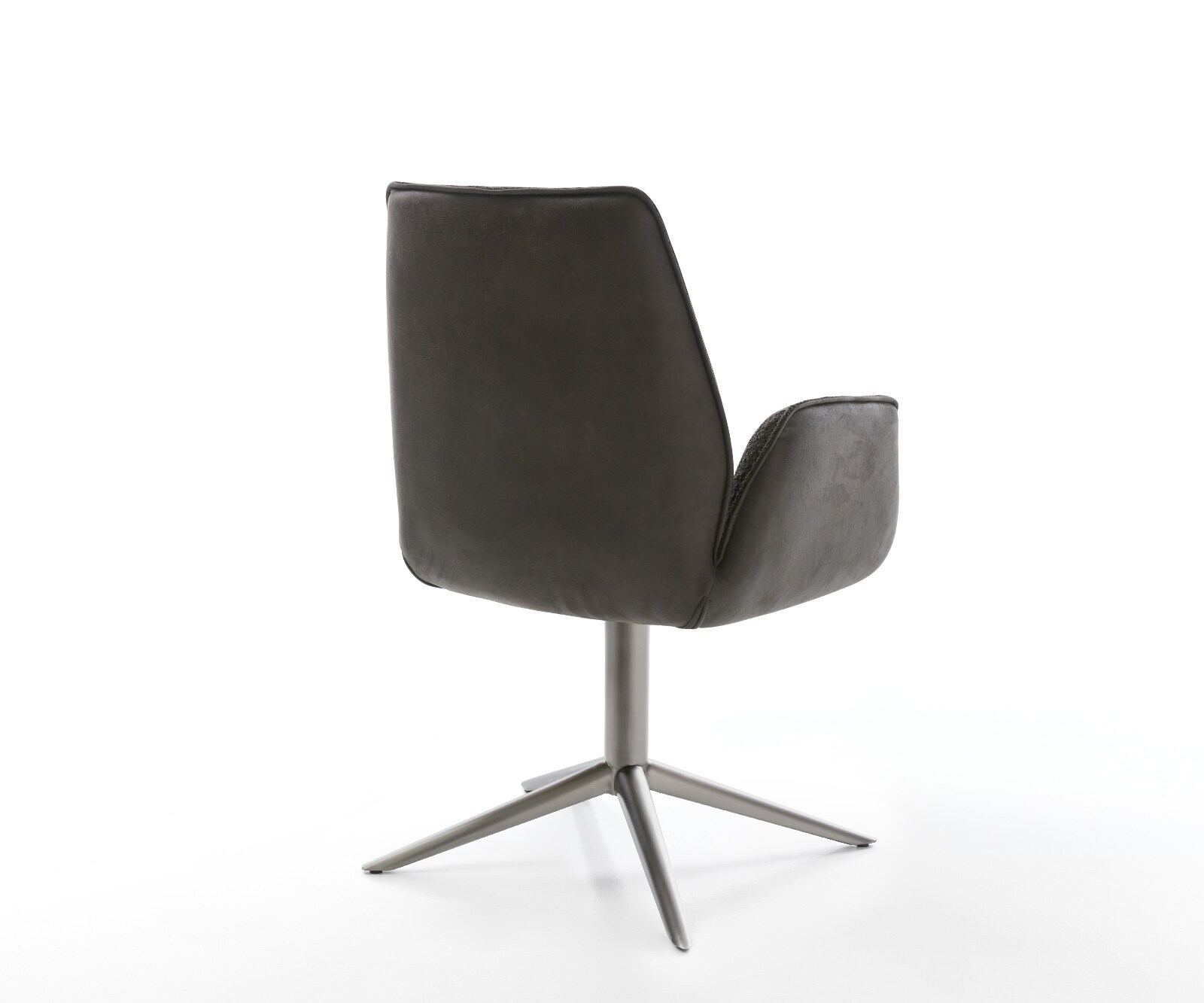 Chaise-pivotante Zoa-Flex tissu mixte noir pied de chaise 4 branches grafiete pivotement sur 360° fonction bascule ressorts ensachés 5