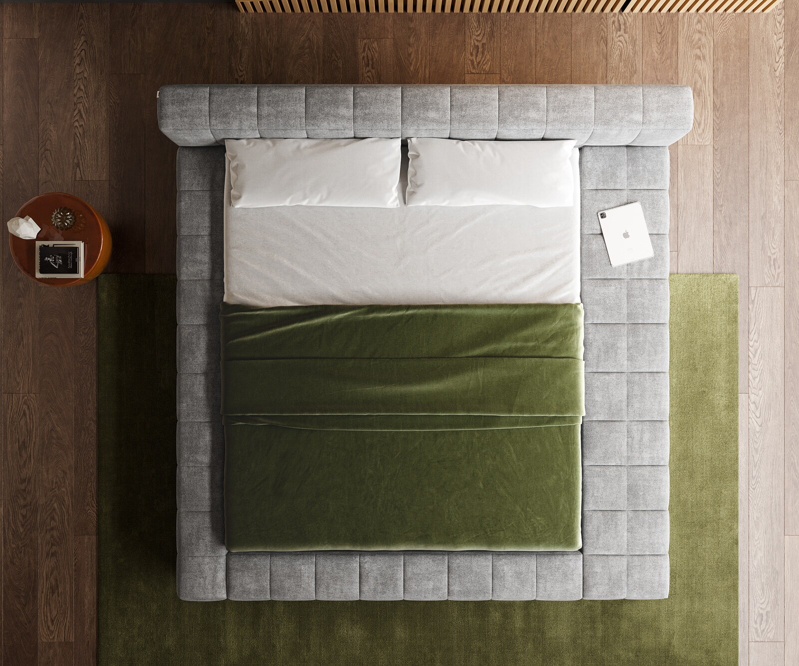 Sommier-rembourré Espazio 180x200 cm Tissu structuré Soft Grey 5