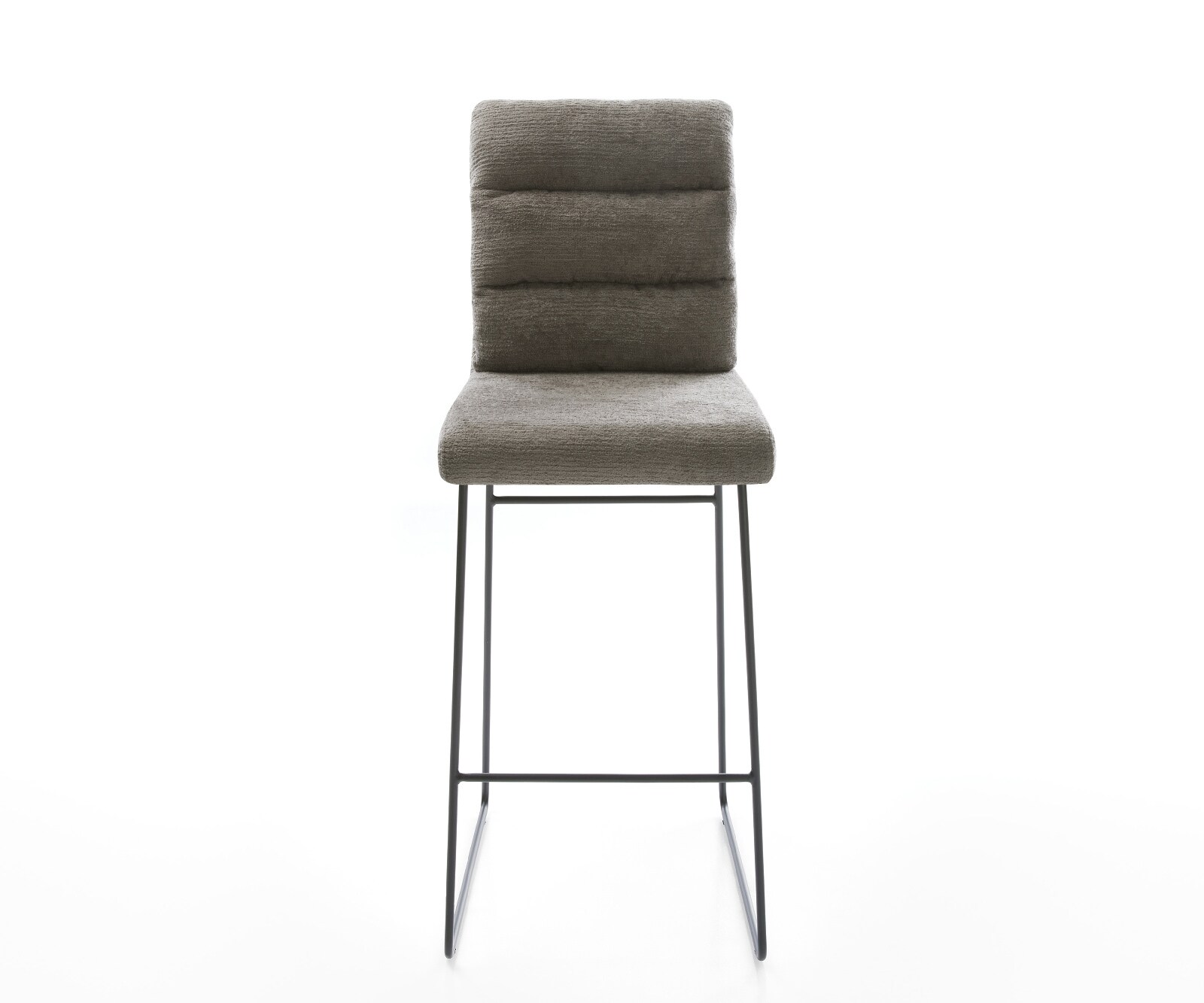 Chaise-de-bar Pela-Flex Bouclé doux Boue Pied trapèze noir Noir 1