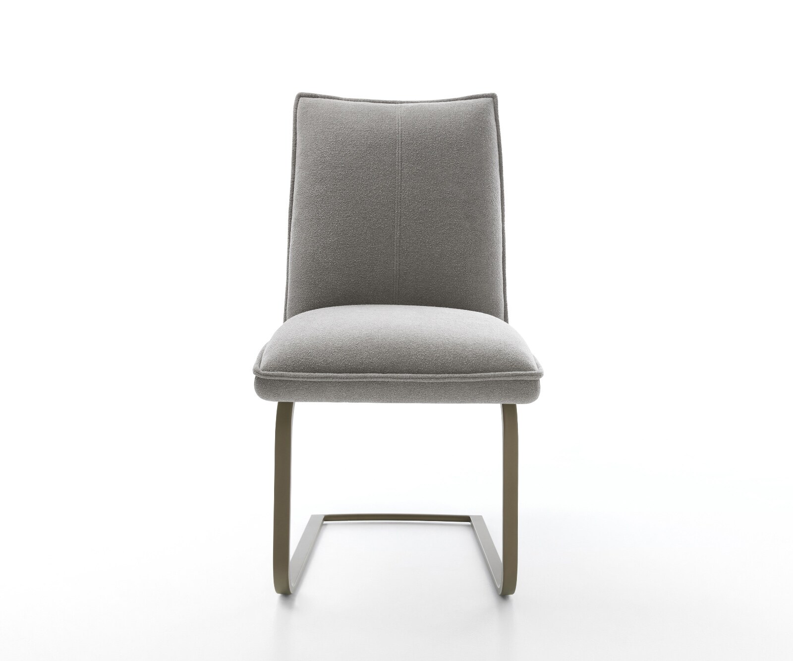 Cantilever Lelio-Flex tissu structuré doux gris pied cantilever plat aspect titane resorts ensachés 2