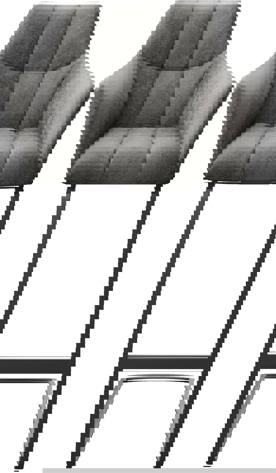 Chaise-de-bar Yulo-Flex vintage gris cantilever plat métal 3 Chaise-de-bar Yulo-Flex vintage gris cantilever plat métal 3