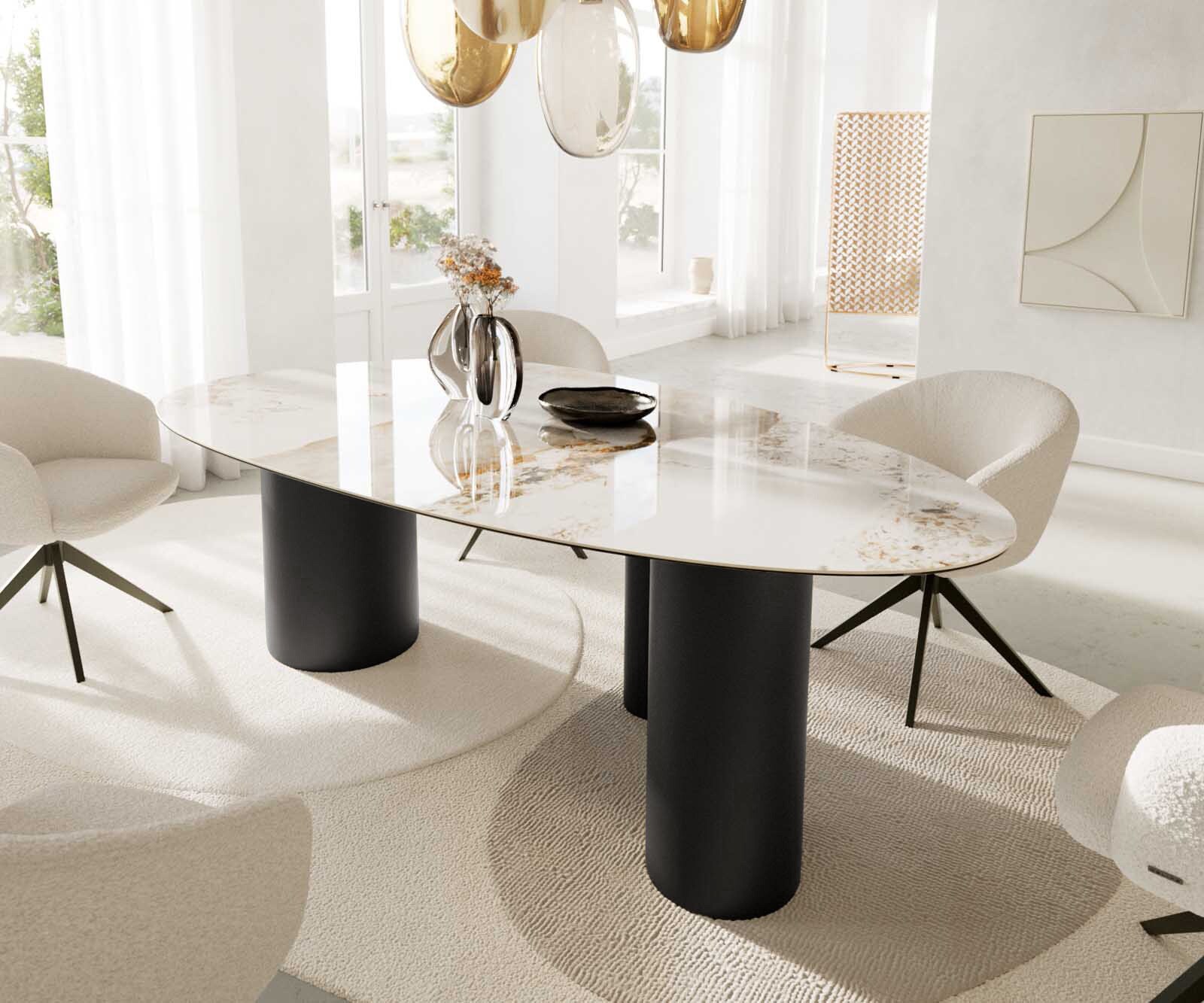 Pieds de table  Troa métal noir pour plateaux à partir de 200 cm 2 Pieds de table  Troa métal noir pour plateaux à partir de 200 cm 2