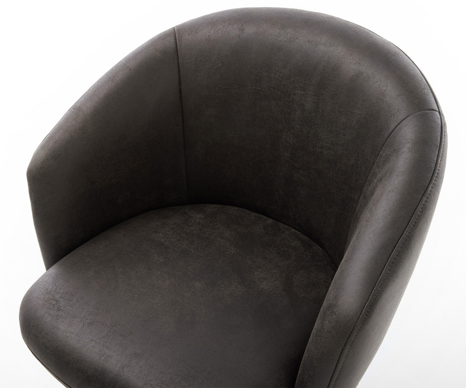 Cantilever Caja-Flex avec accoudoirs microvelours anthracite vintage pied cantilever rond noir ressorts ensachés 4