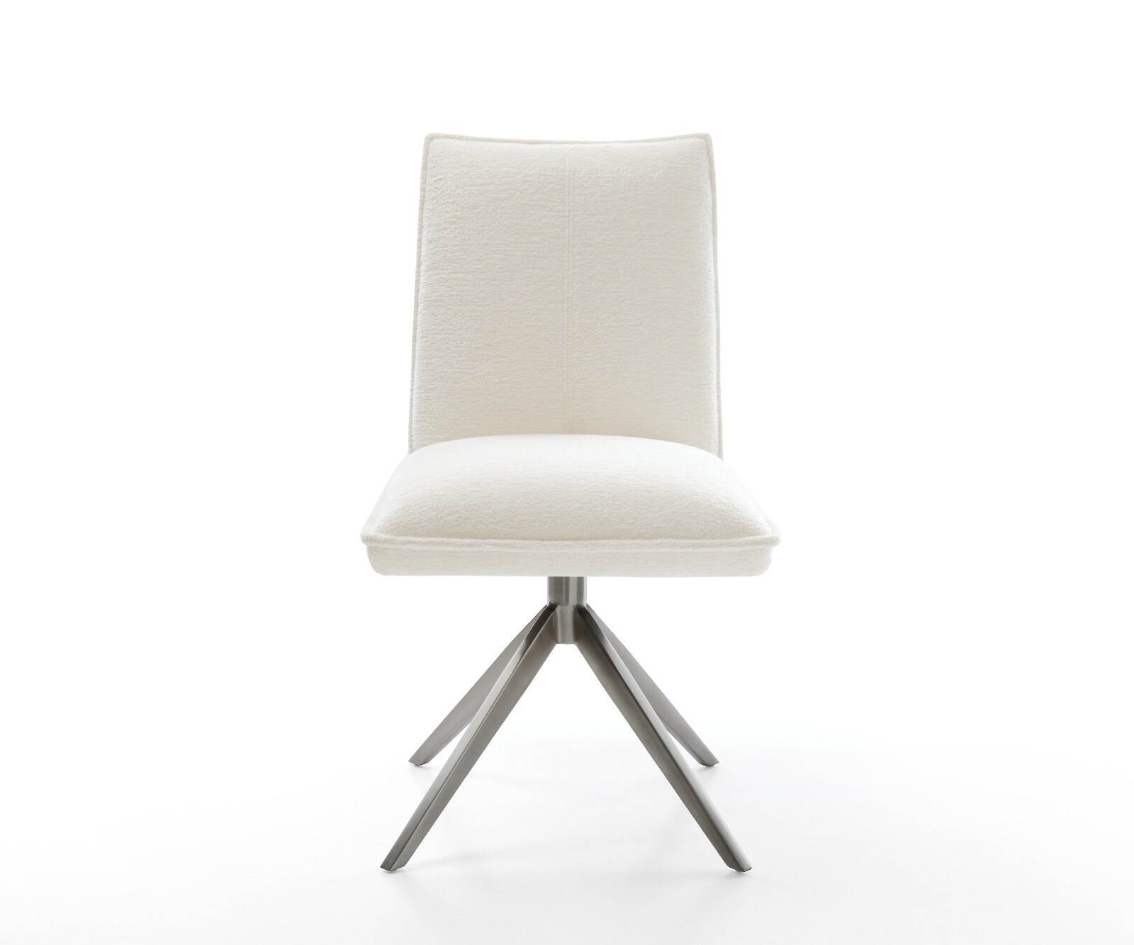 Chaise-pivotante Lelio-Flex bouclé doux beige pied croisé large grafiete pivotement sur 360° fonction bascule resorts ensachés 2